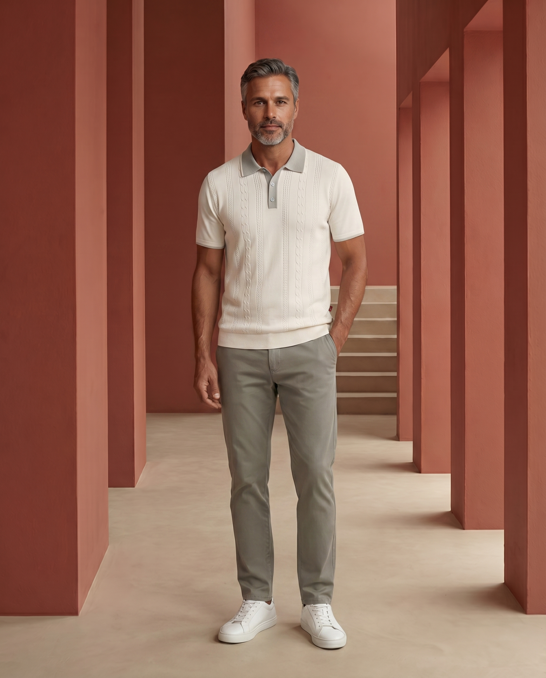Soft White Tri-Colour Cable V-Polo