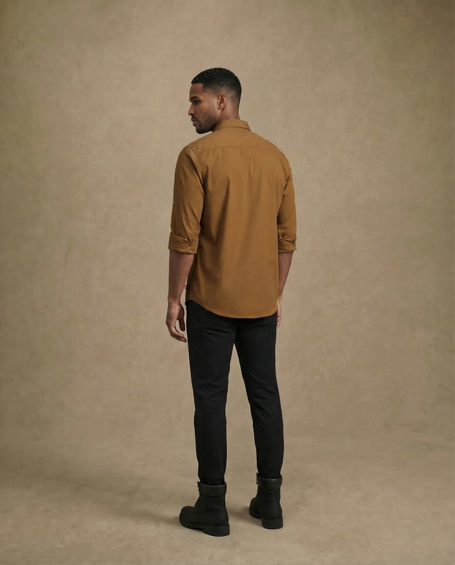 100% Cotton Water Repellant Deep Ochre Safari Shirt