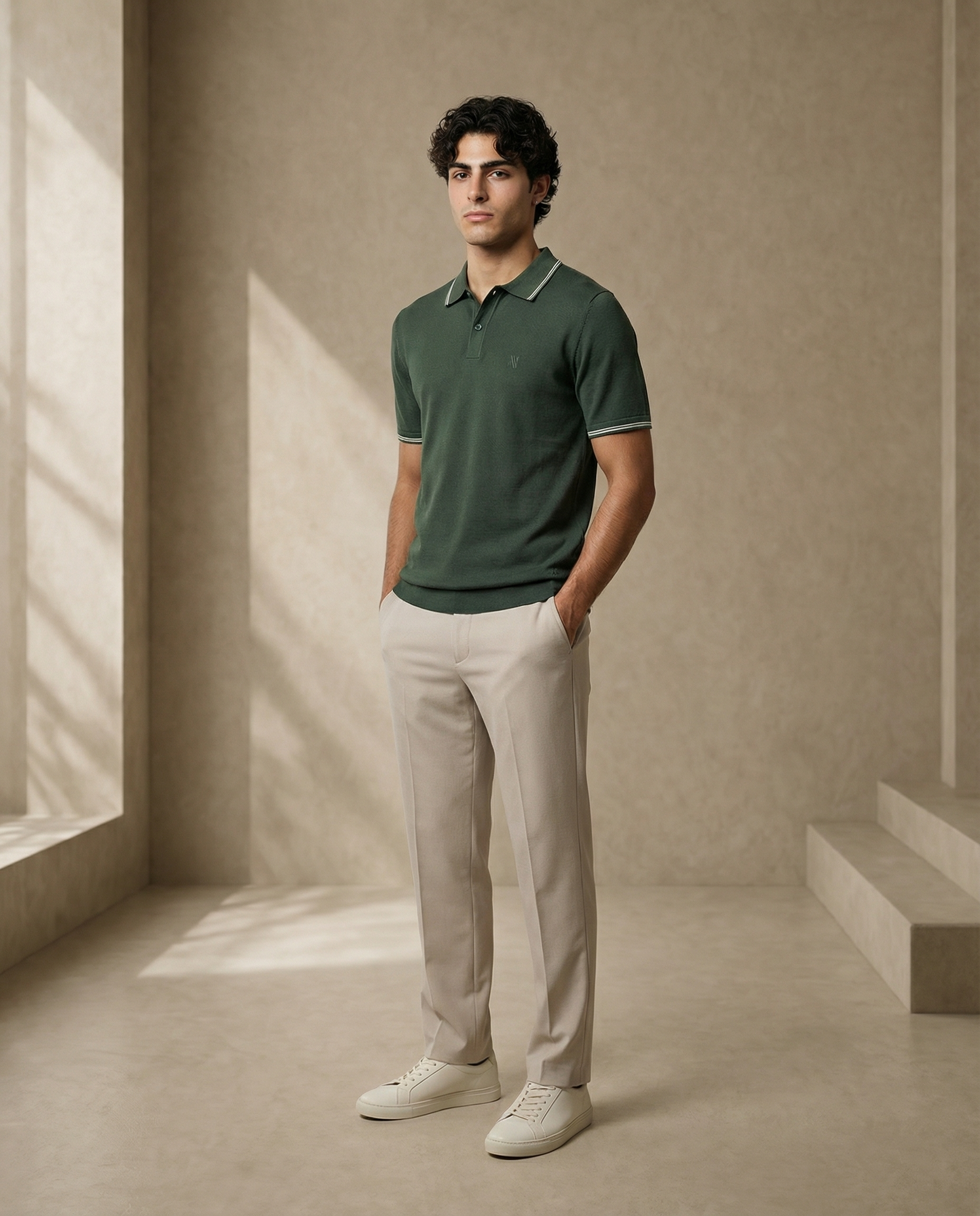 Khaki Green HON "Campus Society" B-Polo