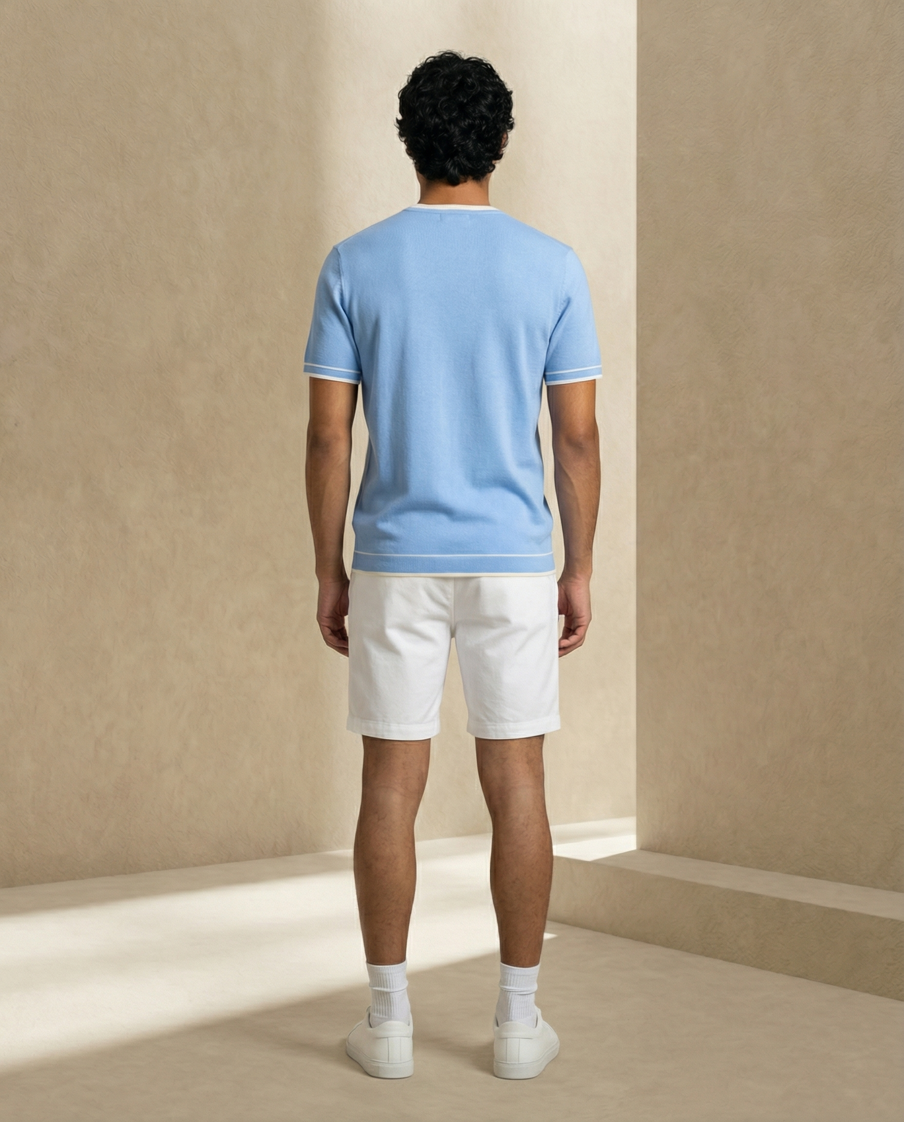 Sky Blue Contrast T-Shirt