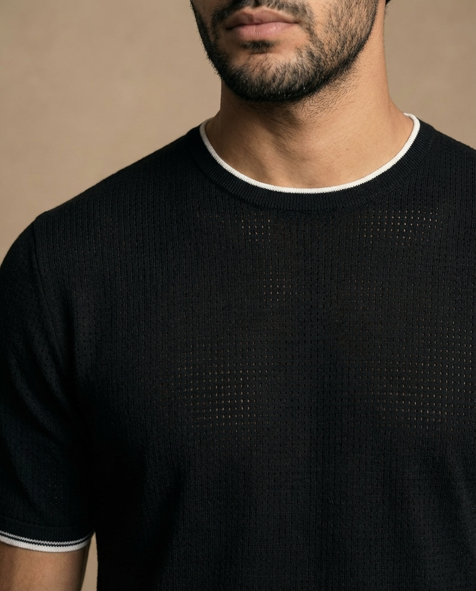Ink Black - Natural AIRLOOP T-Shirt