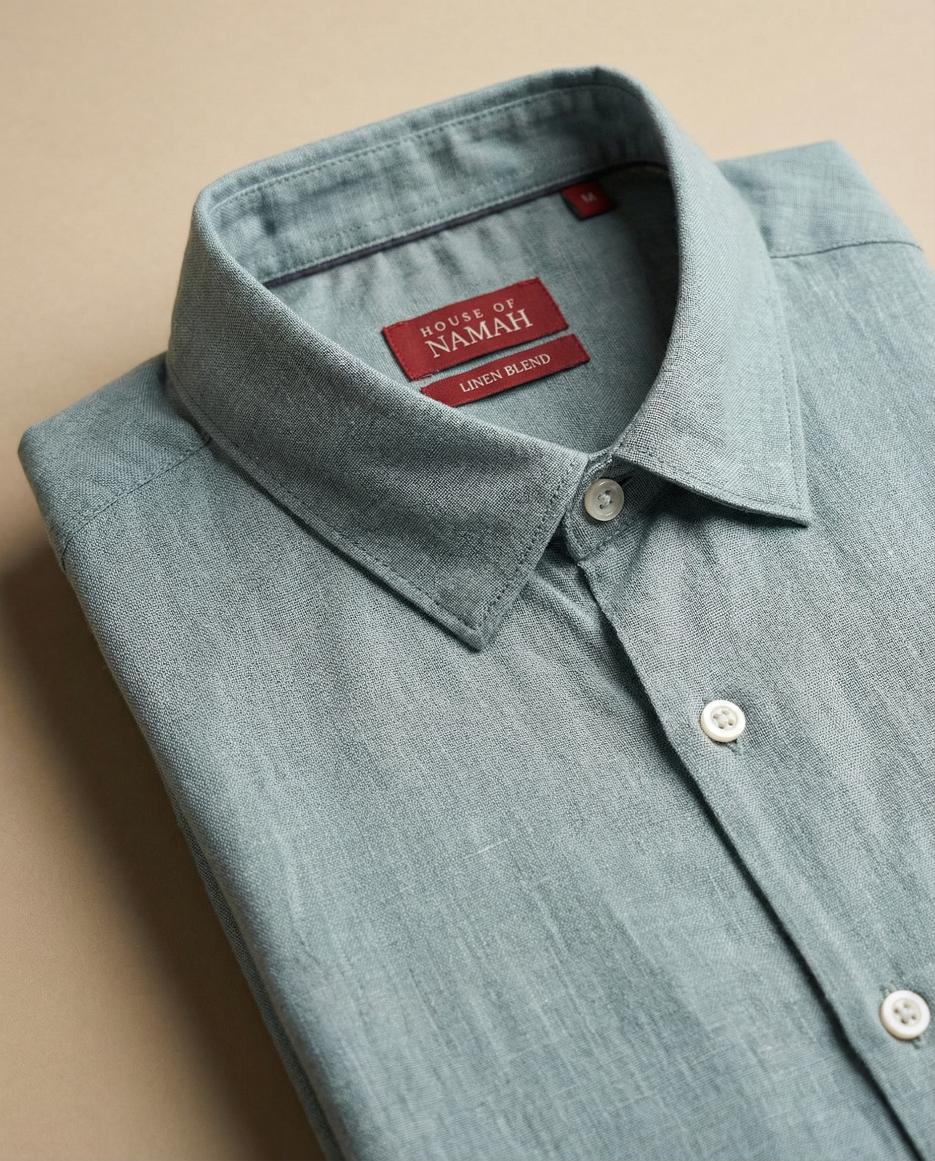 Asphalt Blue Linen Blend Shirt