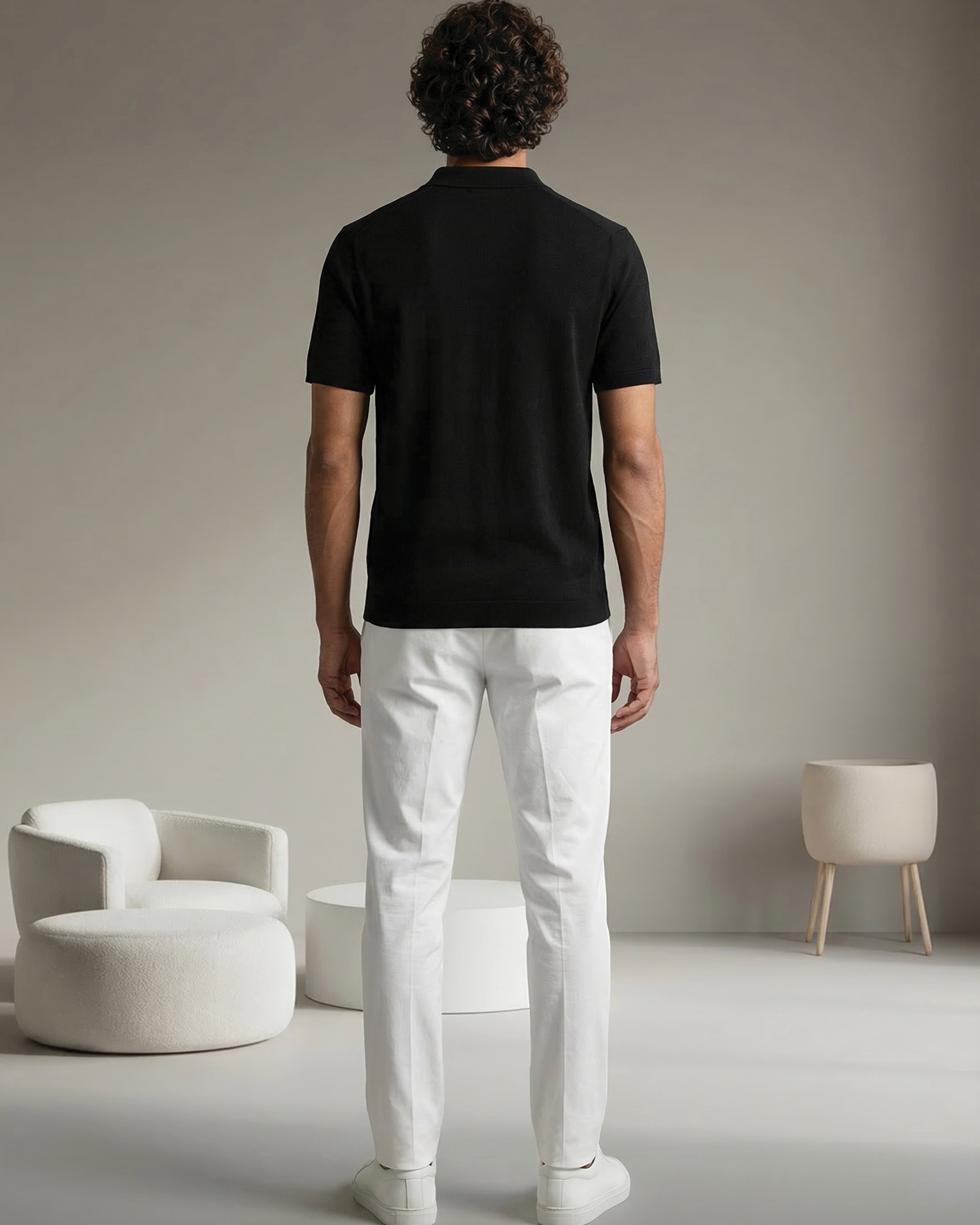 Ink Black Honeycomb Z-Polo
