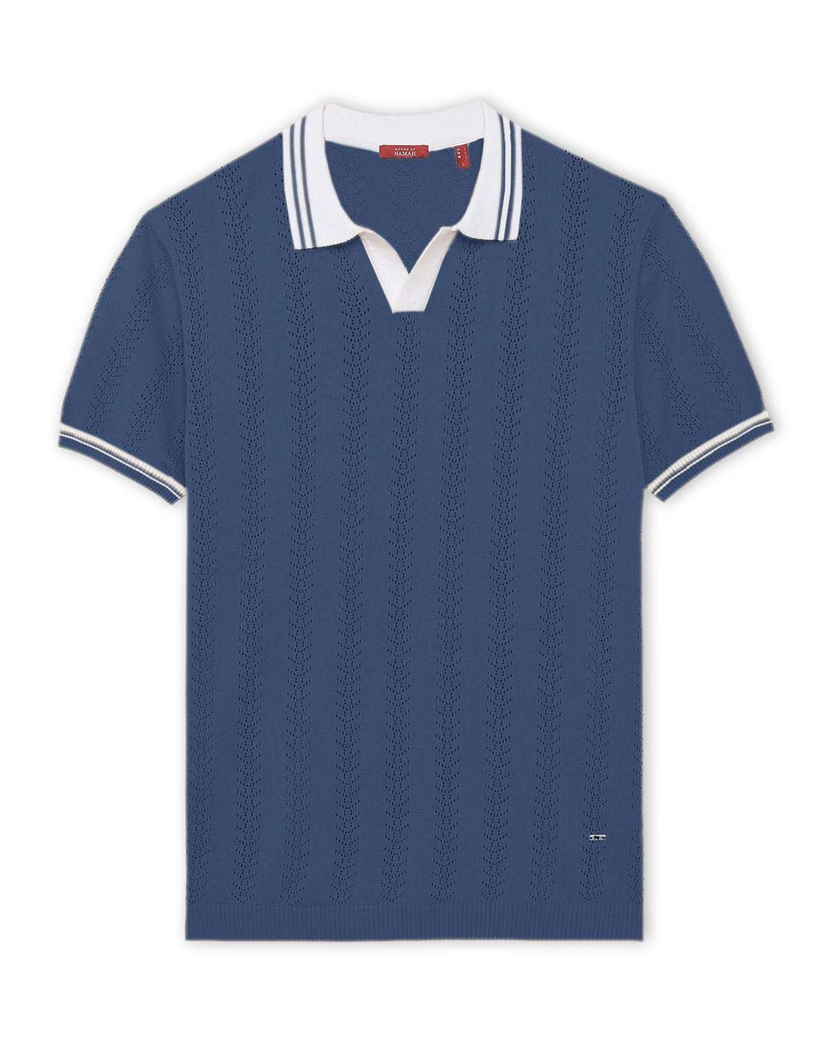 Midnight Blue Mill Varsity V-Polo