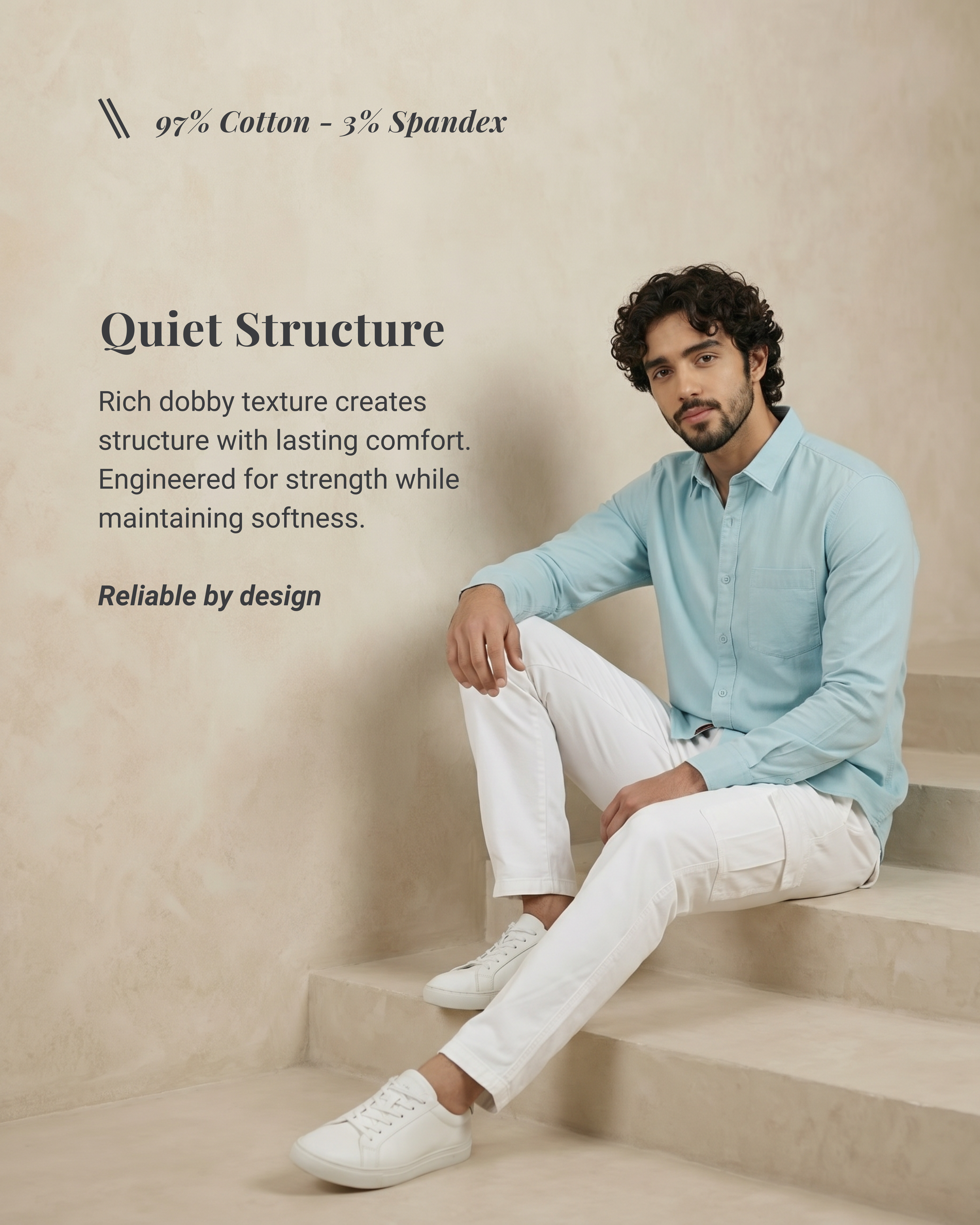 Mint Green Heavy Oxford Stretch Cotton Shirt