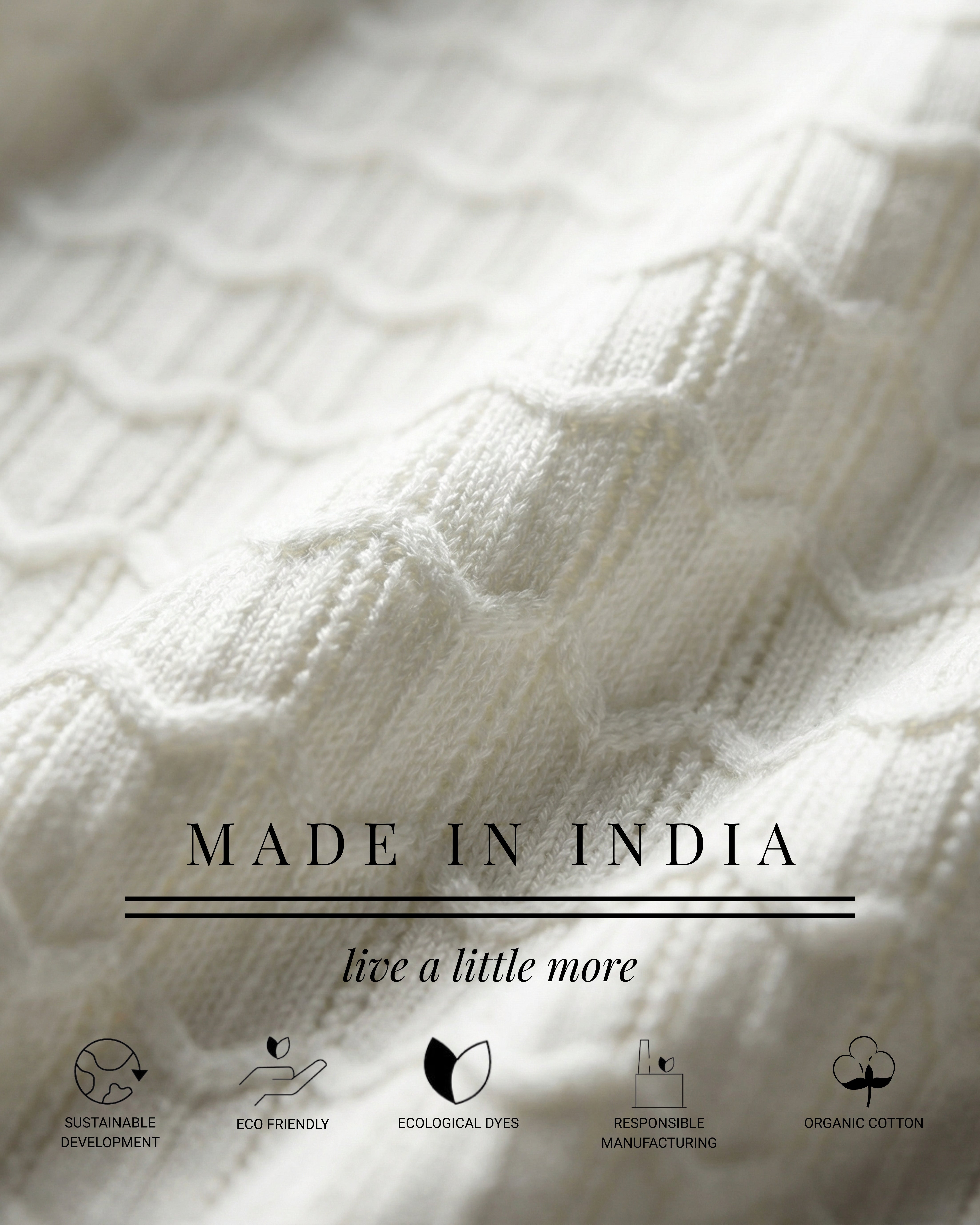 Soft White Luxe Open-knit V-Polo