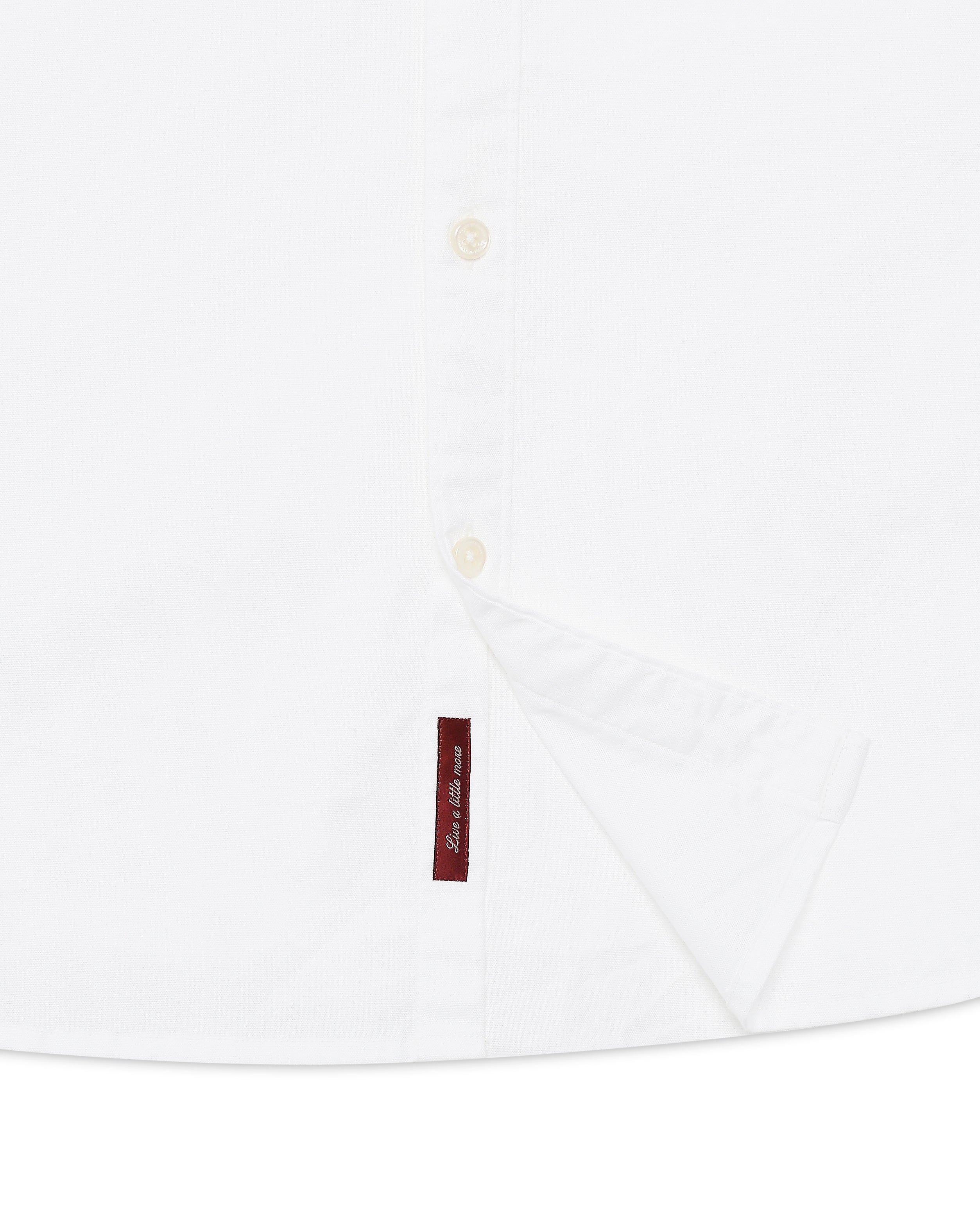 Pure White Poplin Stretch Cotton Shirt