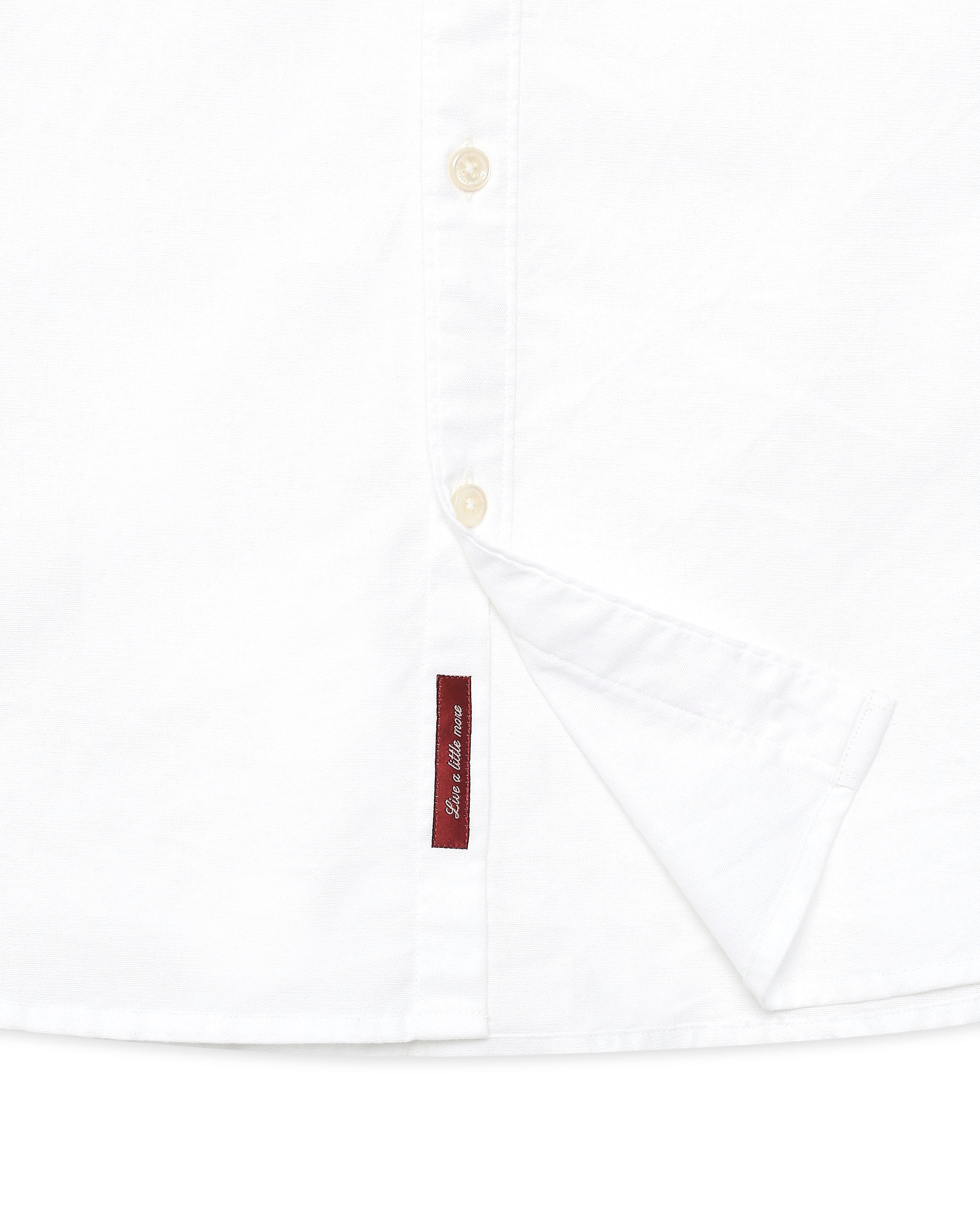 Pure White Heavy Oxford Stretch Cotton Shirt