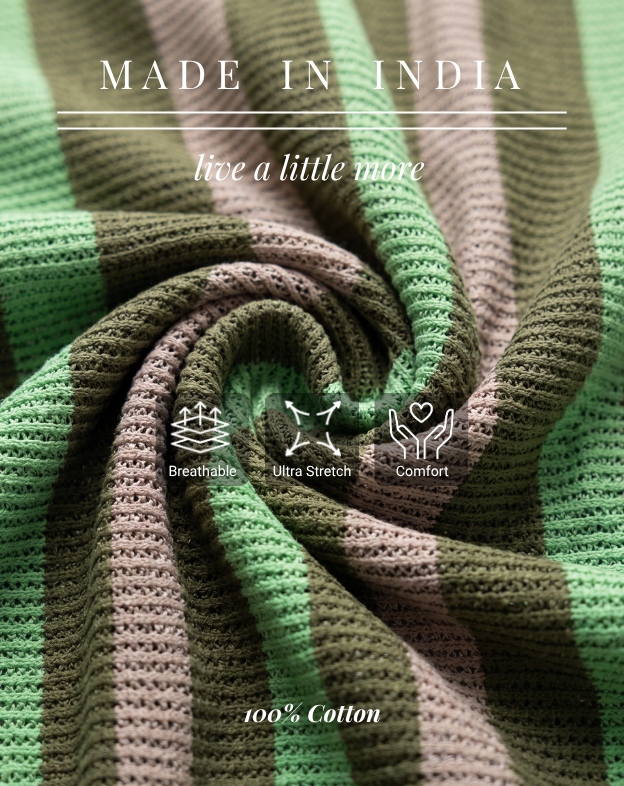 Olive Green Pixel Stripe B-Polo