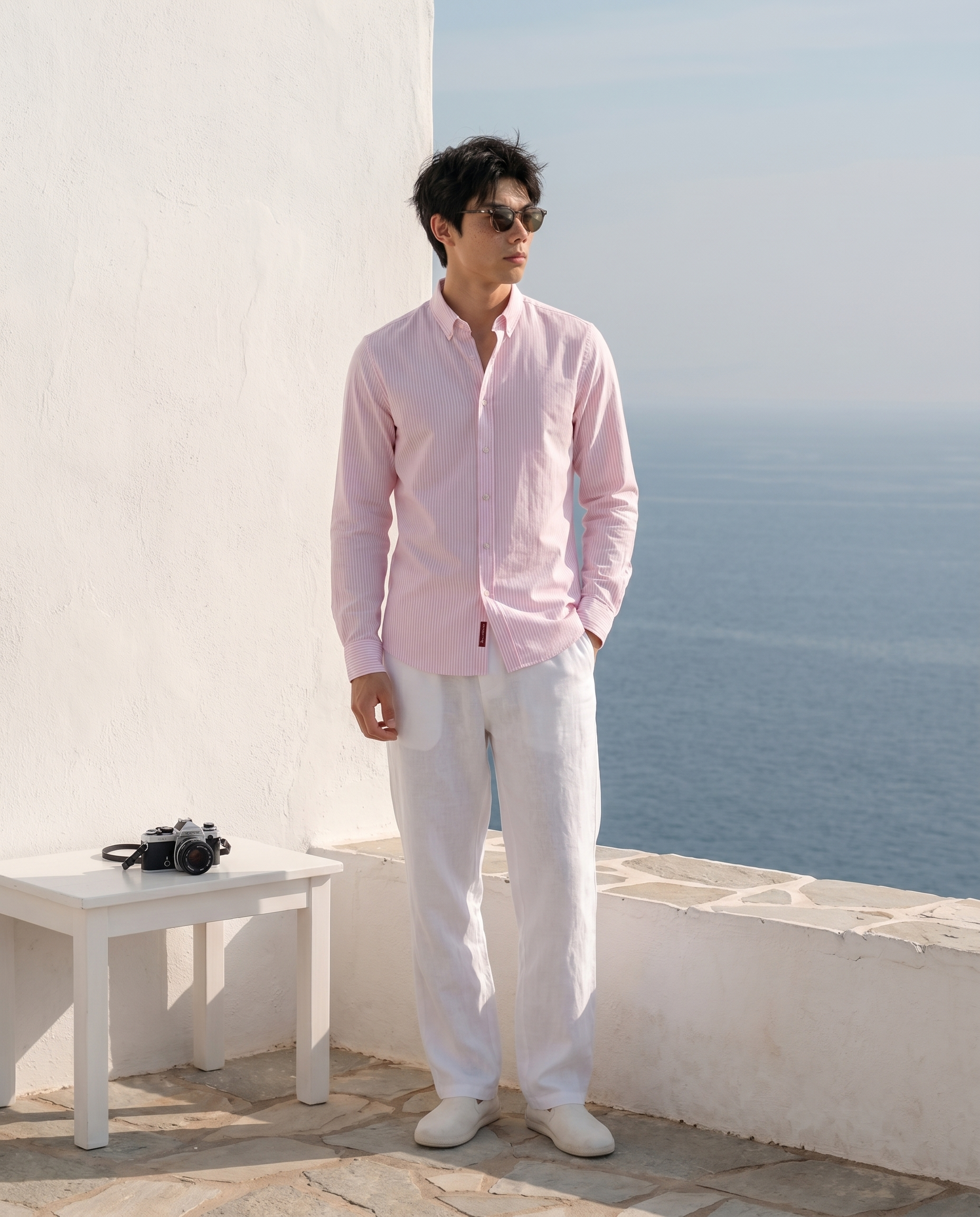 Pink & White Classic Stripe Shirt