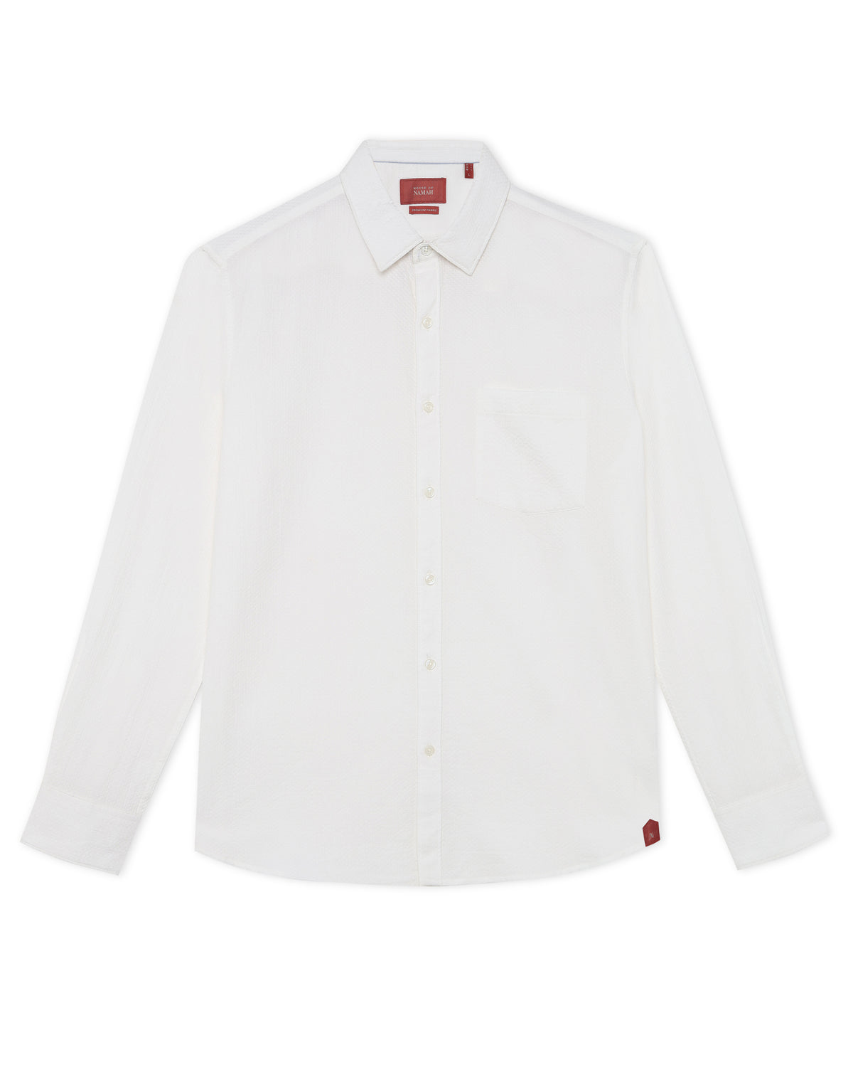 Soft White Waffle Textured Shirt