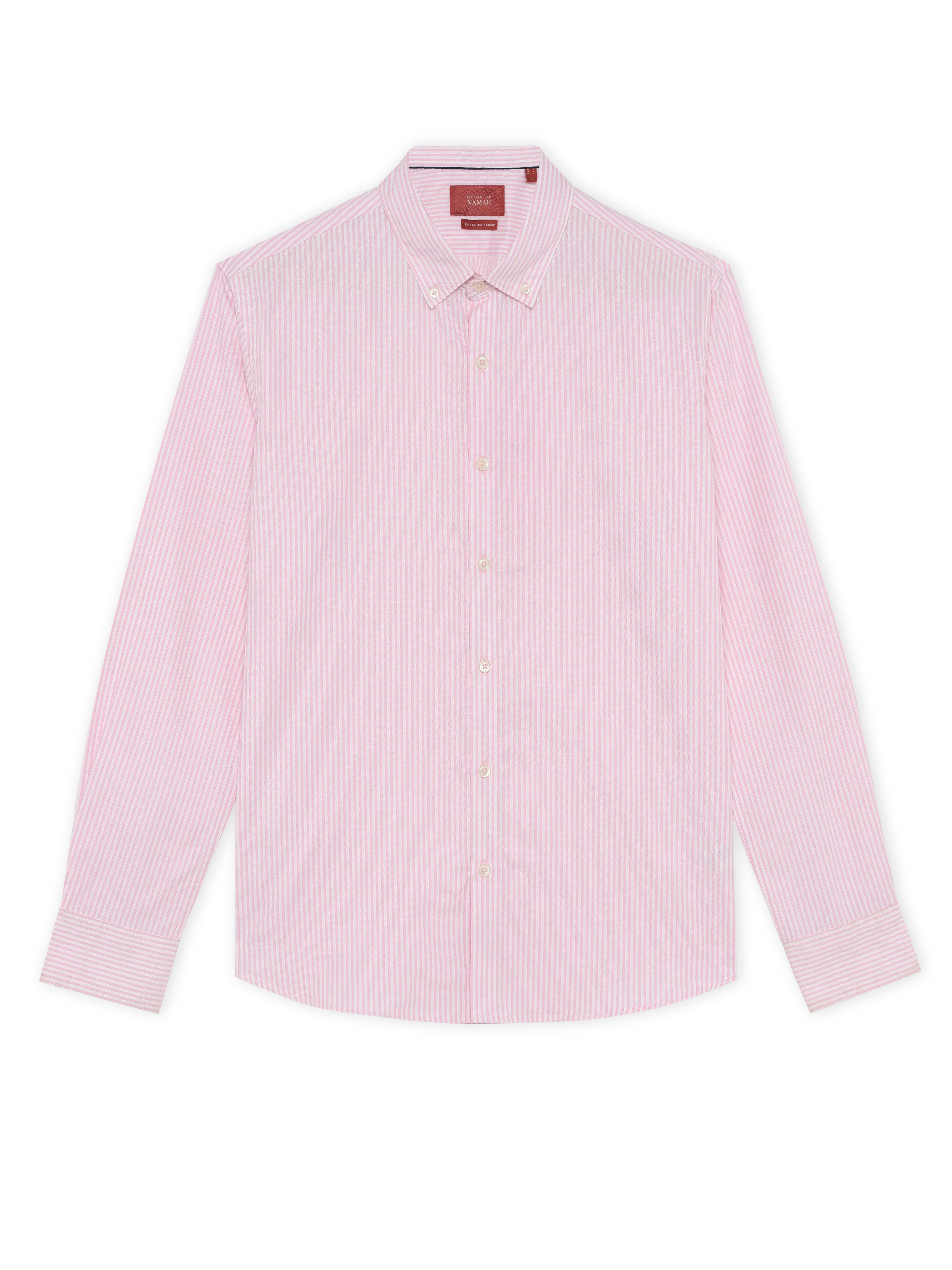 Oxford Pink Heritage Stripe Shirt