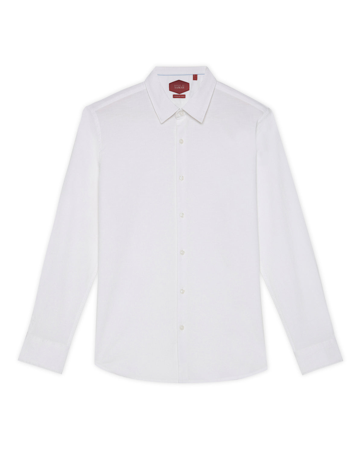Soft White Dobby Weave Shirt