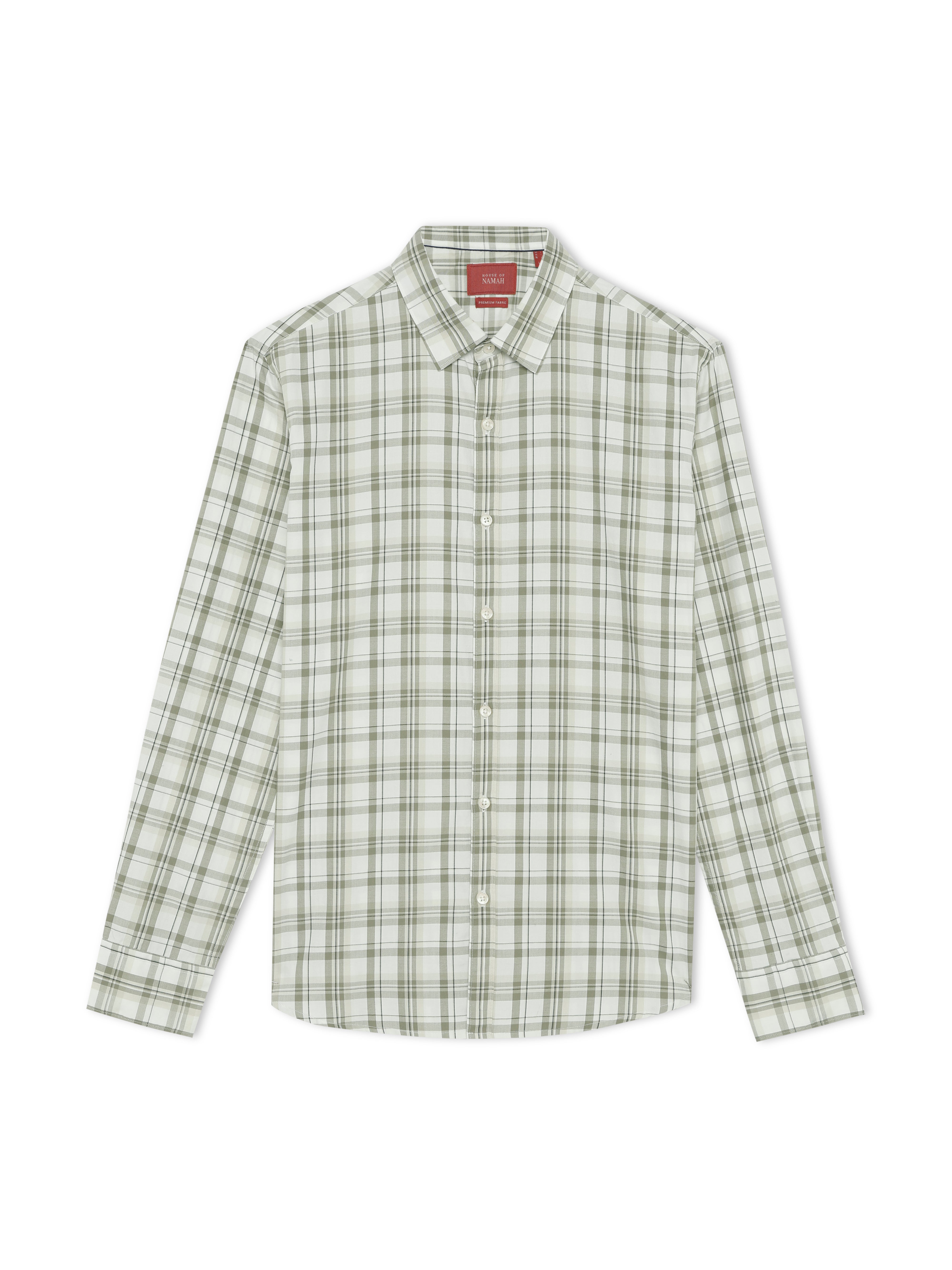 Khaki Green Checks Shirt