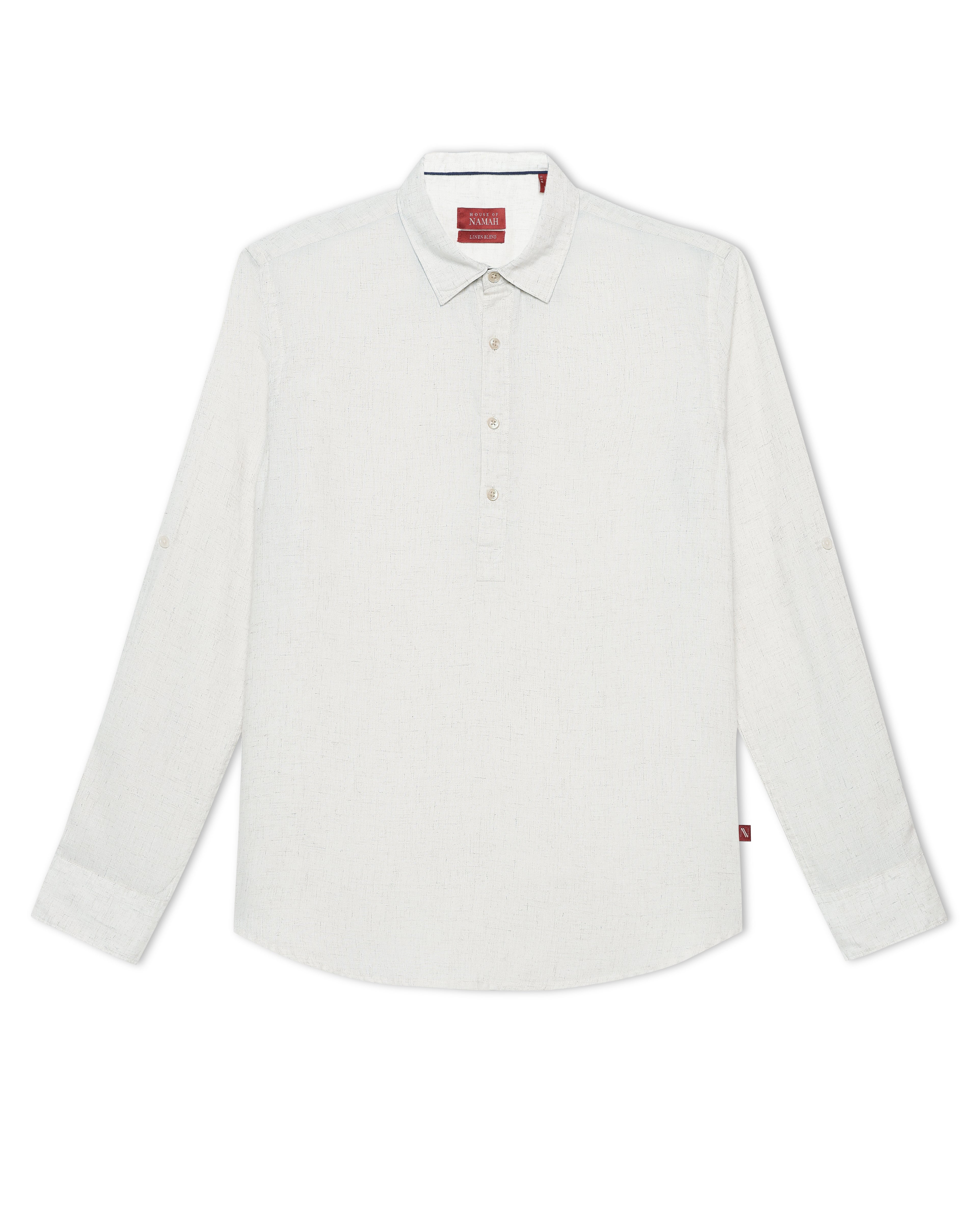 Natural Linen Blend Kurta Shirt