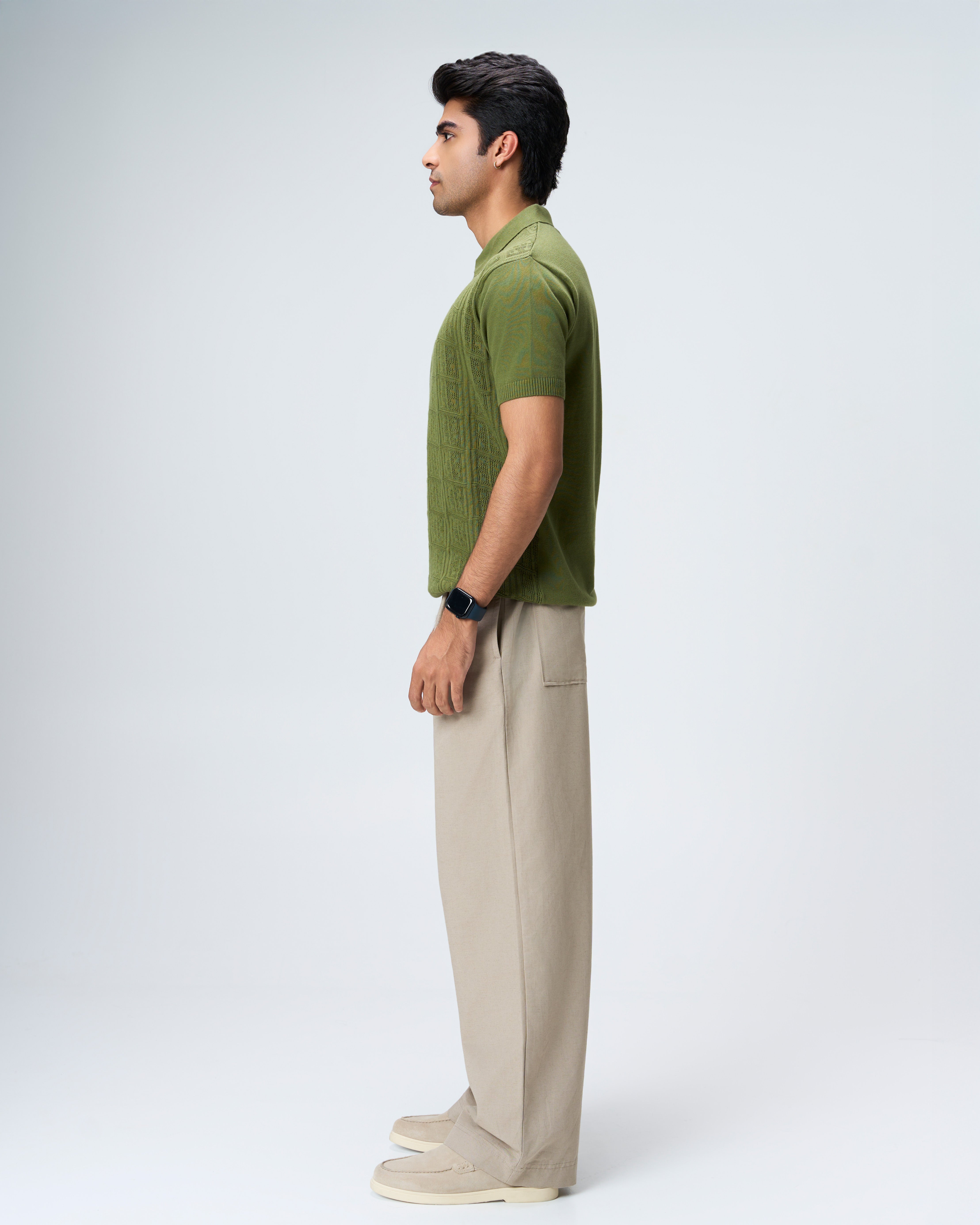 Sage Green Martix Z-Polo - 100% Cotton - II