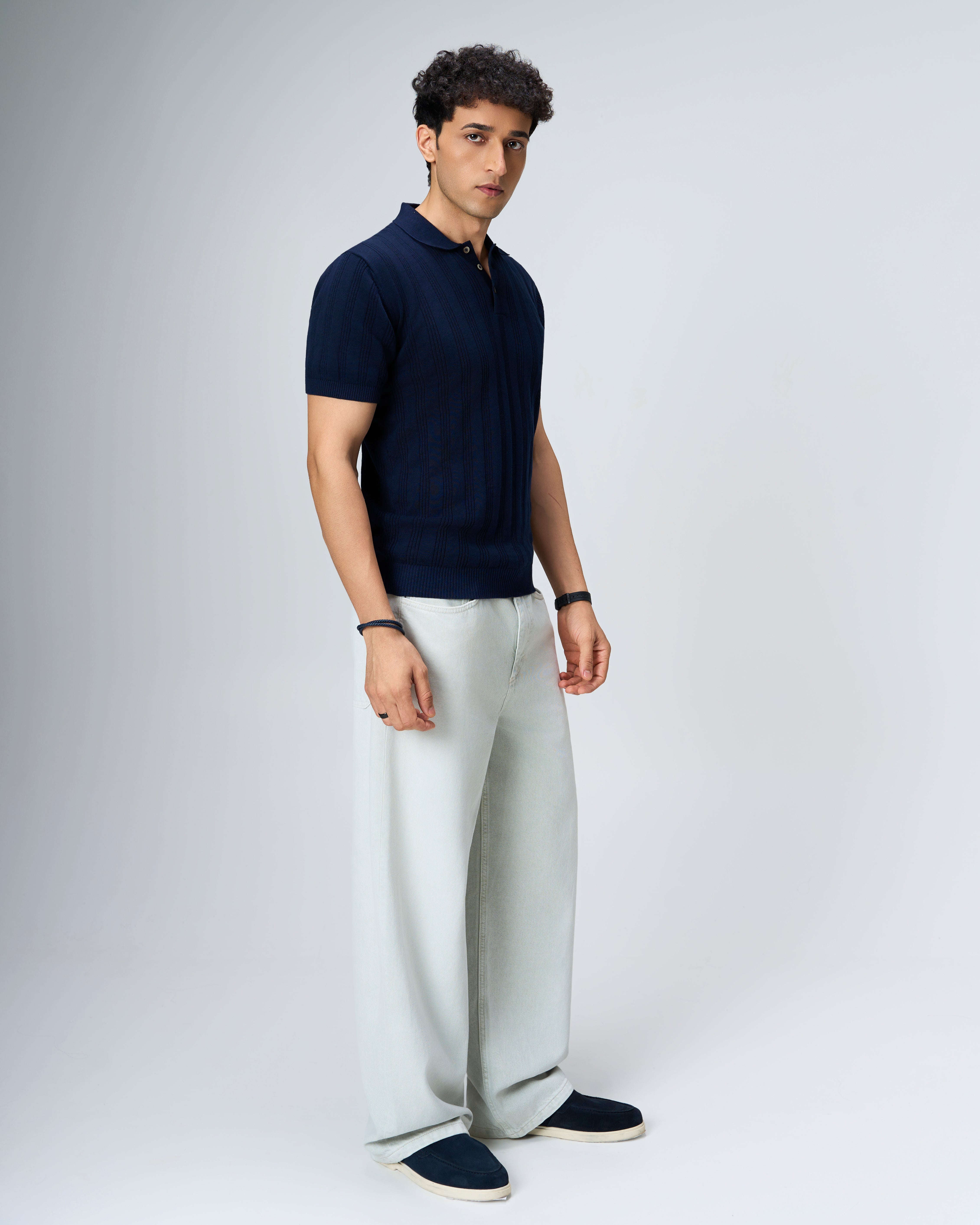 Midnight Blue Linear B-Polo