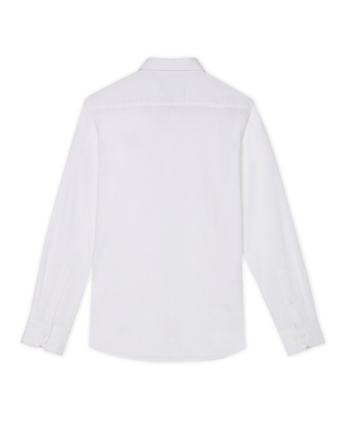 Soft White Dobby Weave Shirt