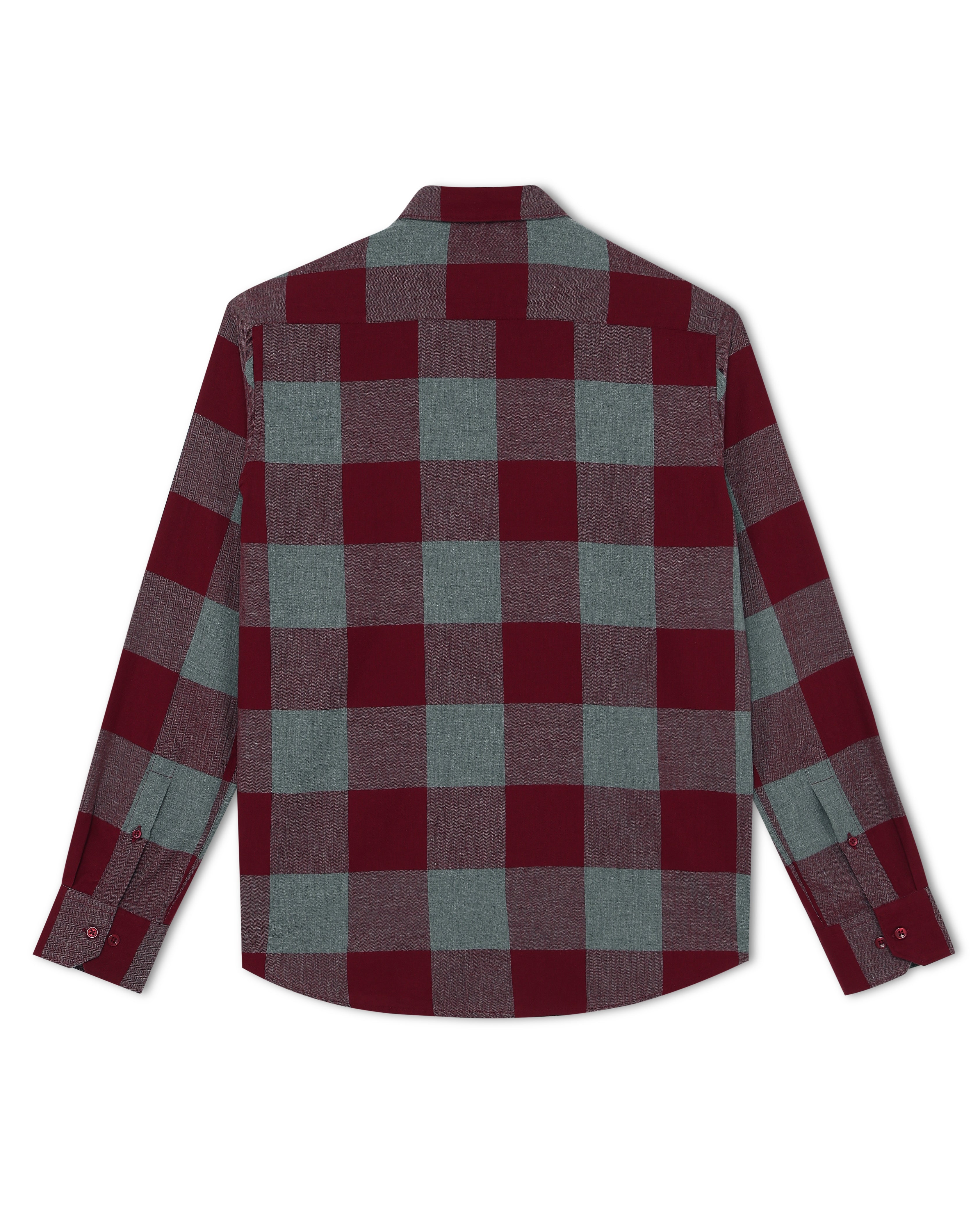 Burgundy Buffalo Check Shirt
