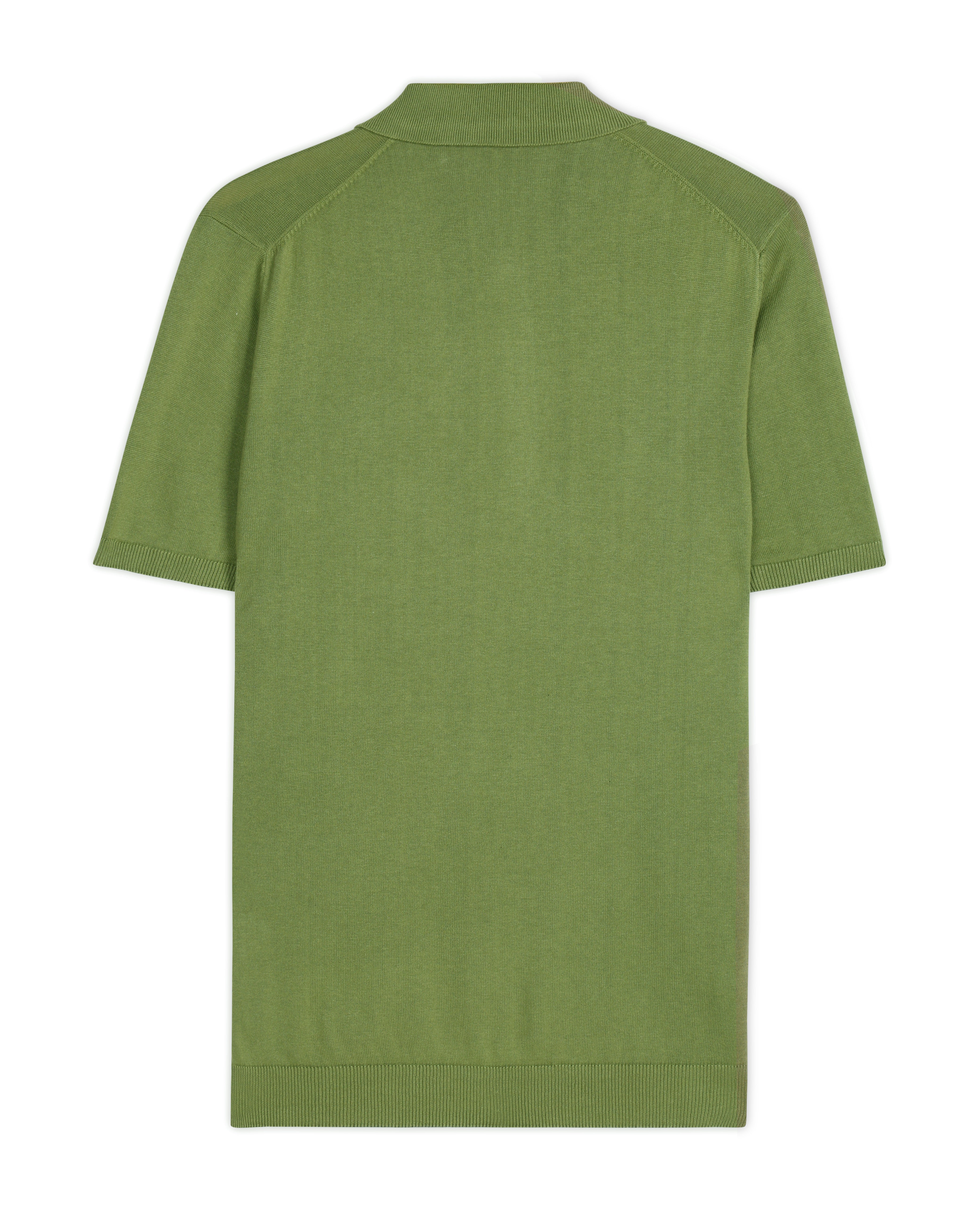 GRASS GREEN COTTON-BAMBOO SIGNATURE POLO T-SHIRT
