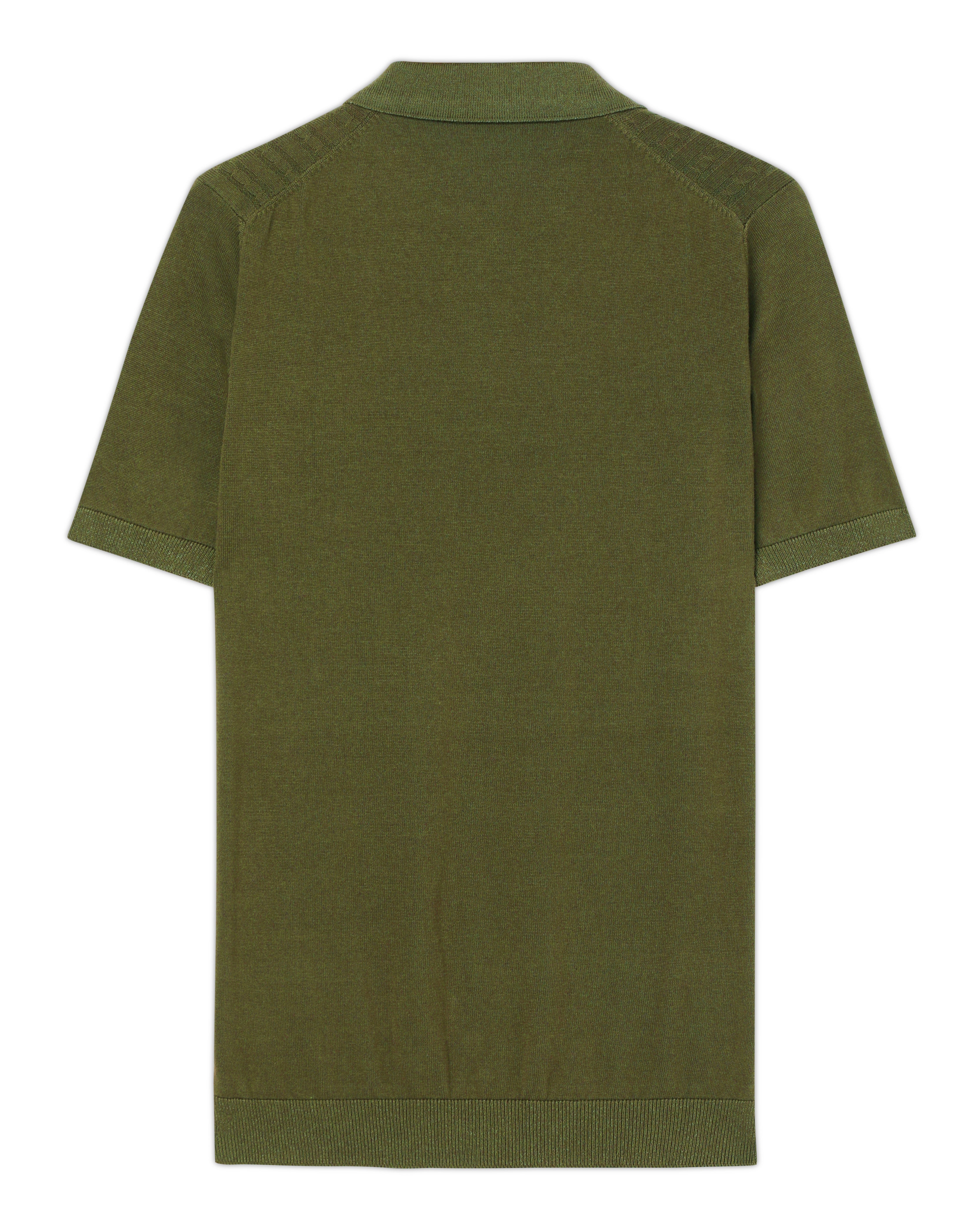 Khaki Green Cable B-Polo - 100% Cotton - II