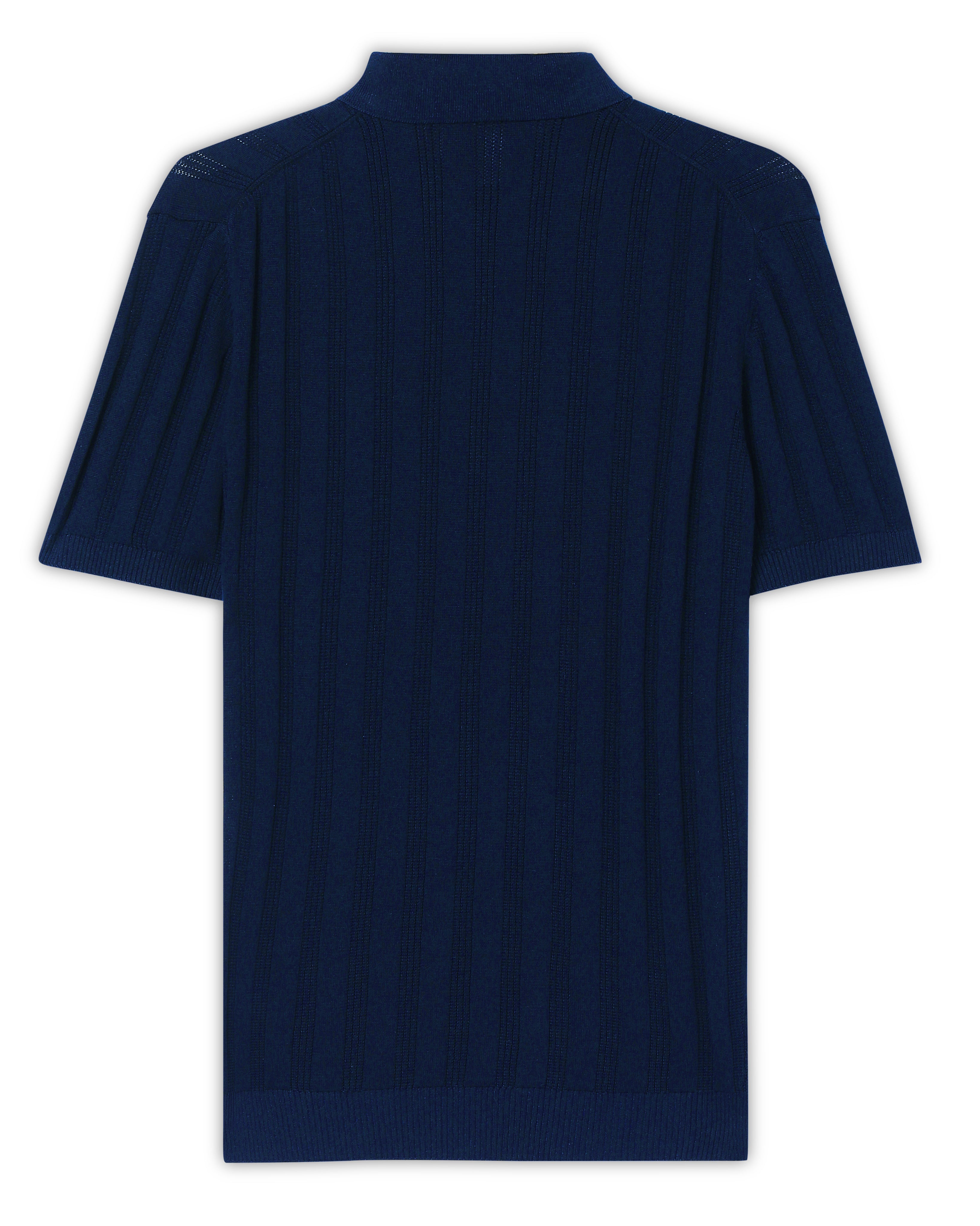 Midnight Blue Linear B-Polo - 100% Cotton - II
