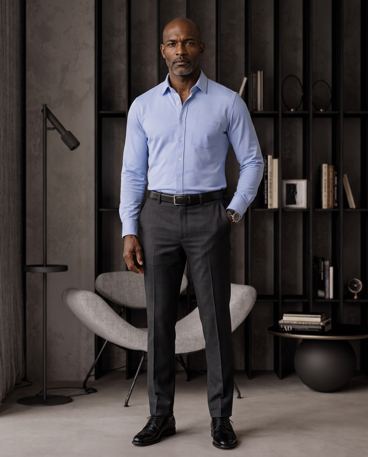 Powder Blue Flex Twill Shirt