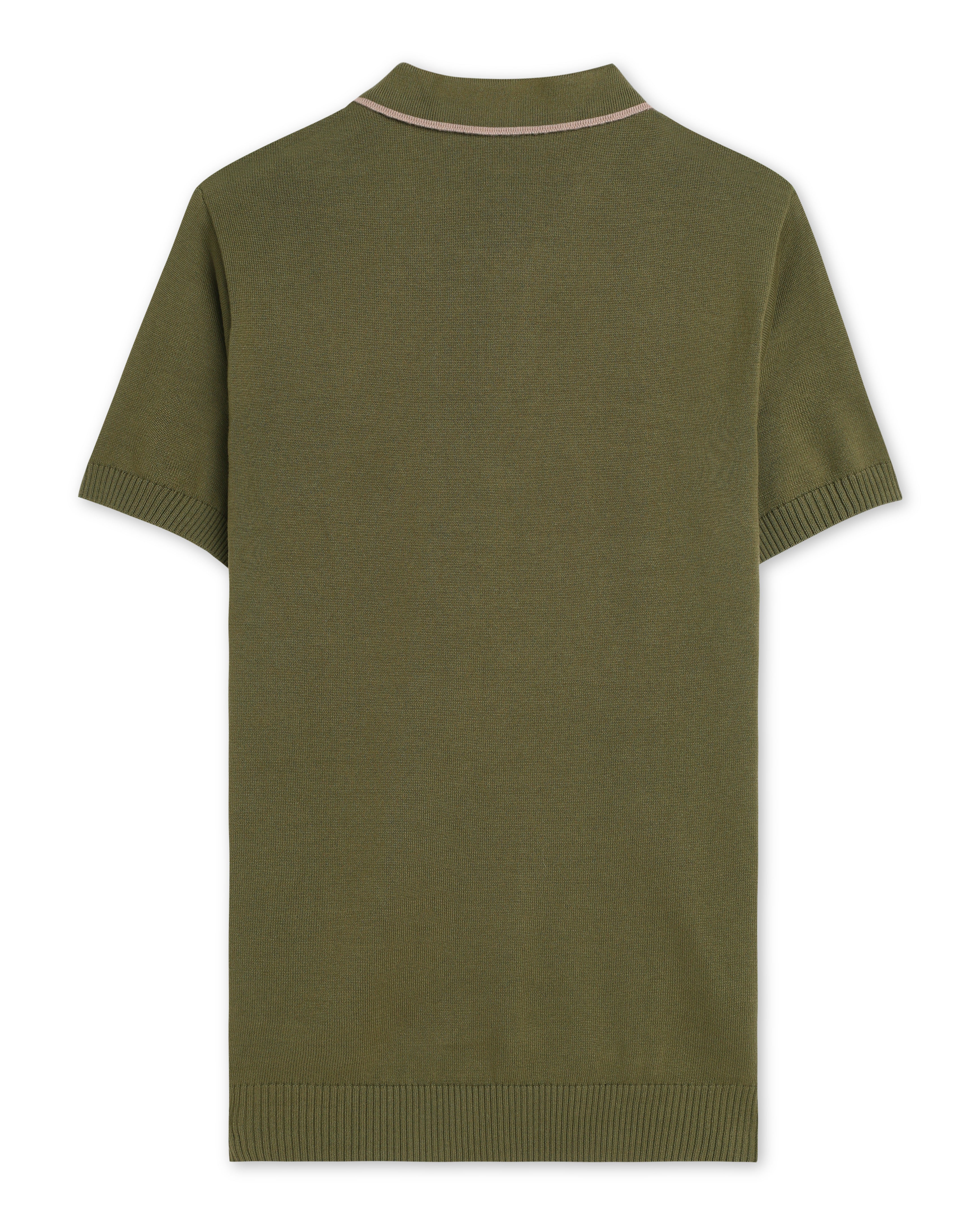 Khaki Green Pixel Stripe B-Polo