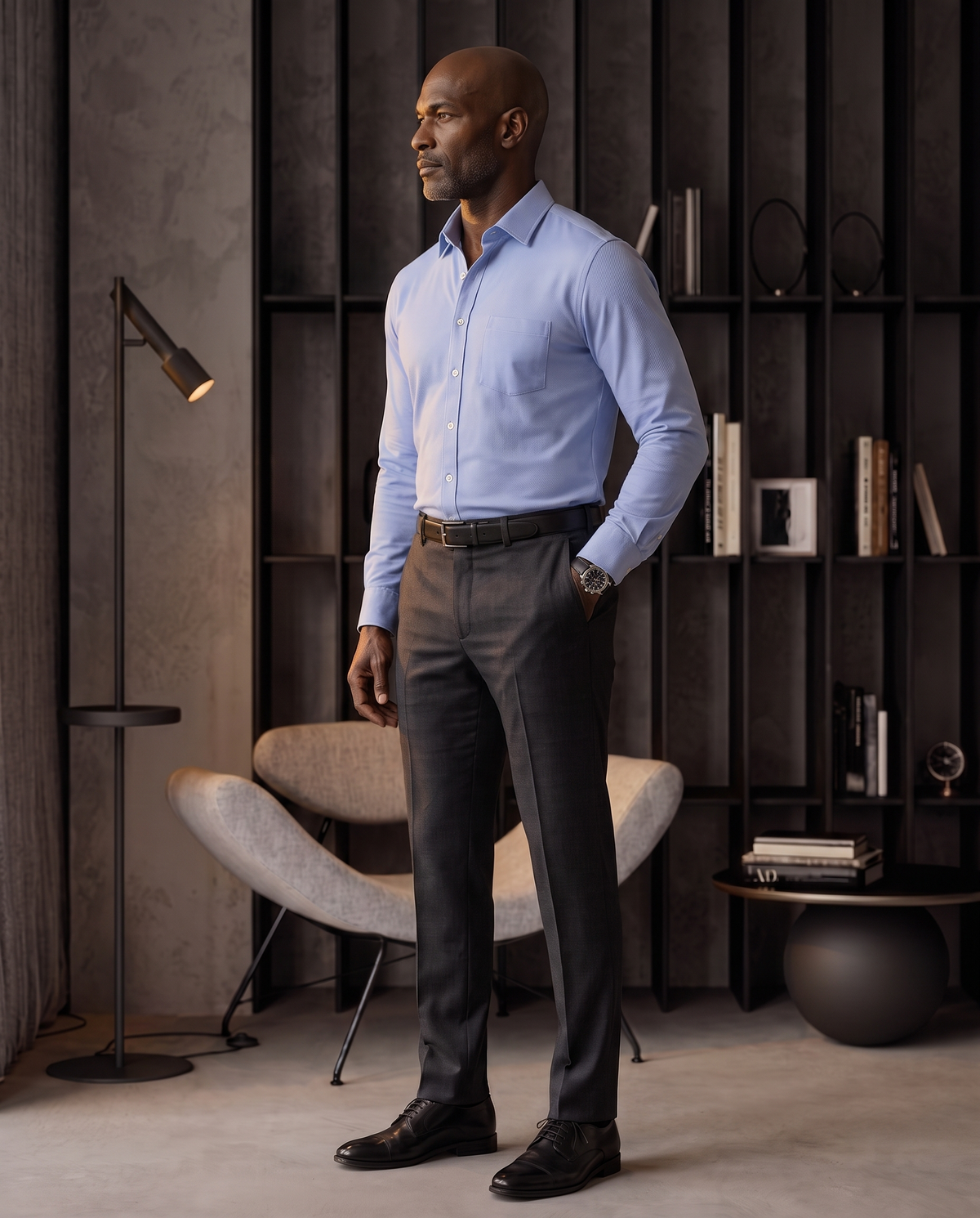 Powder Blue Flex Twill Shirt