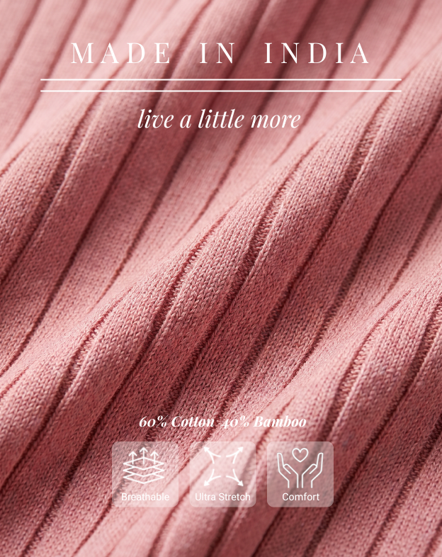 Clay Pink Drop Needle V-Neck Polo