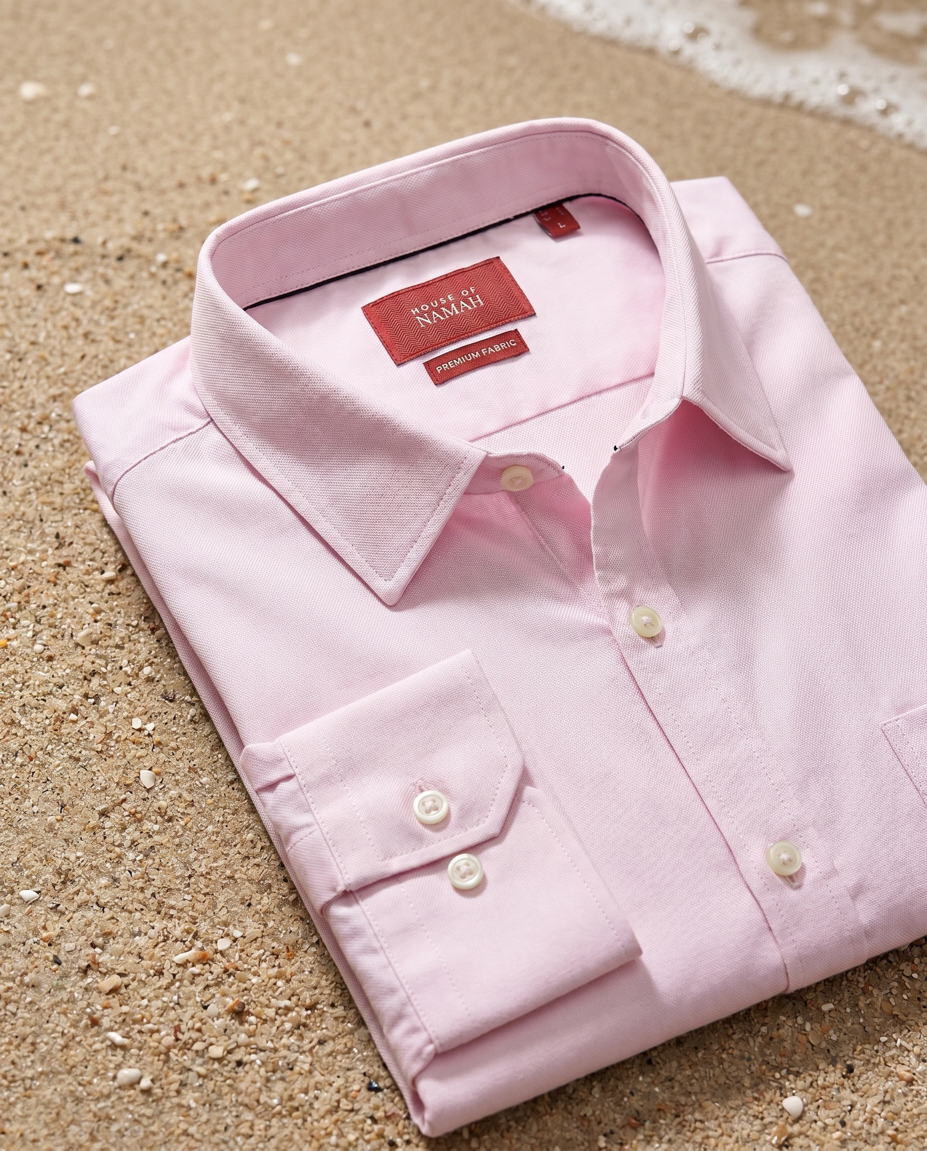 Light Pink 100% Cotton Oxford Chambray Shirt
