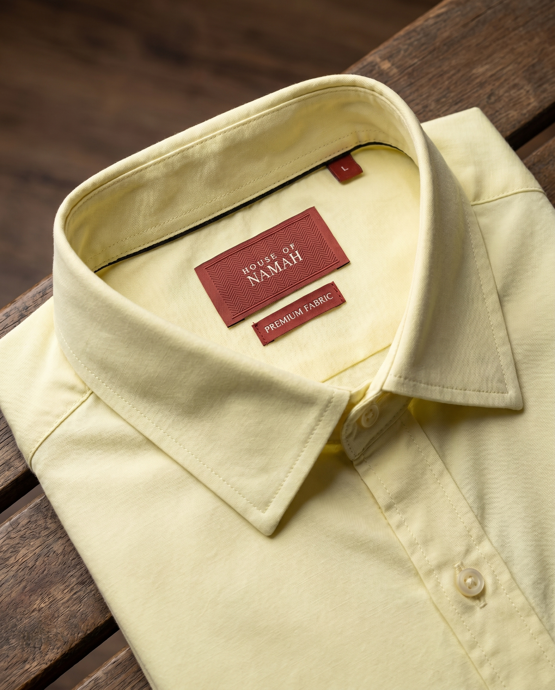 Lemon Yellow 100% Cotton Oxford Chambray Shirt