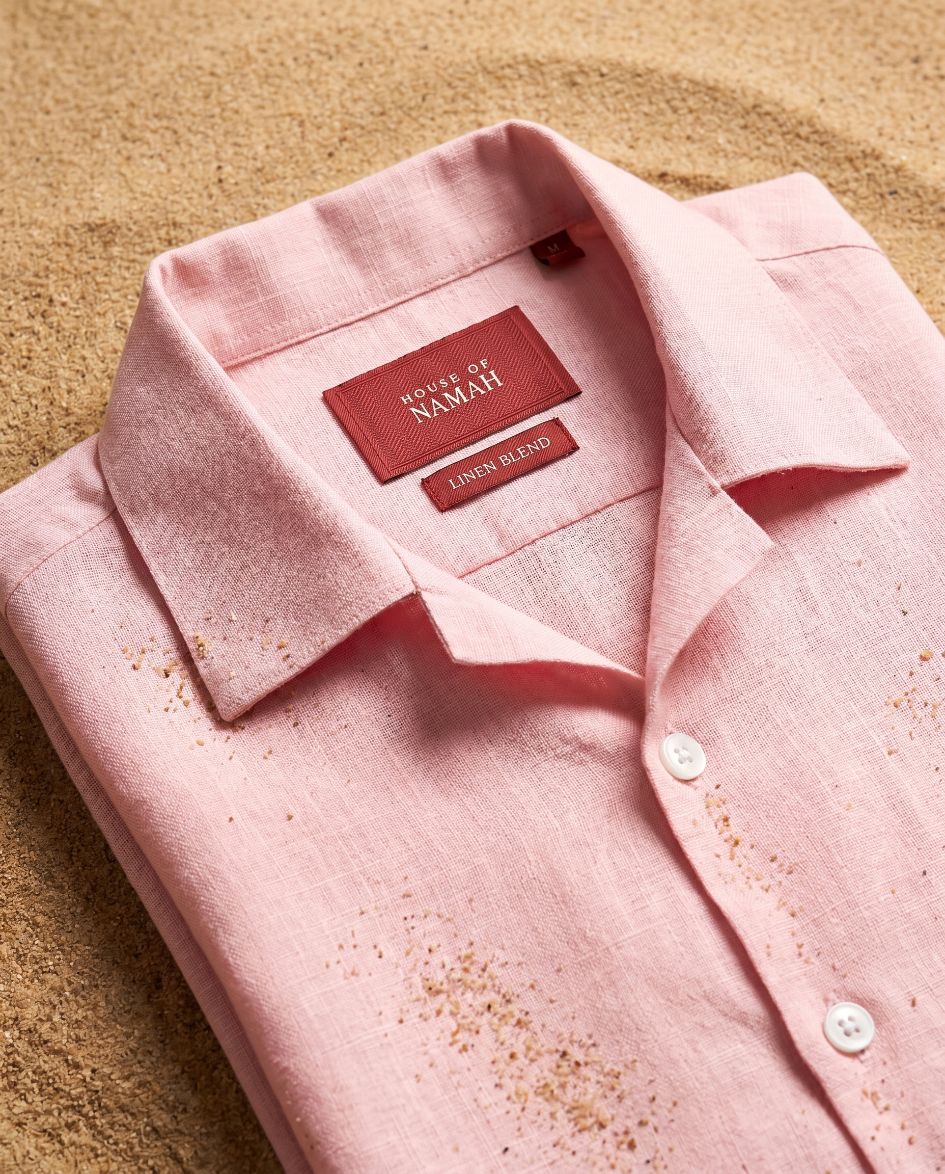 Pastel Pink Cuban Collar Shirt