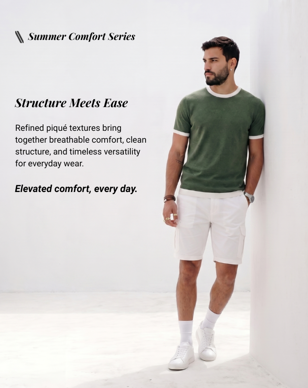 Khaki Green Mill Contrast T-Shirt