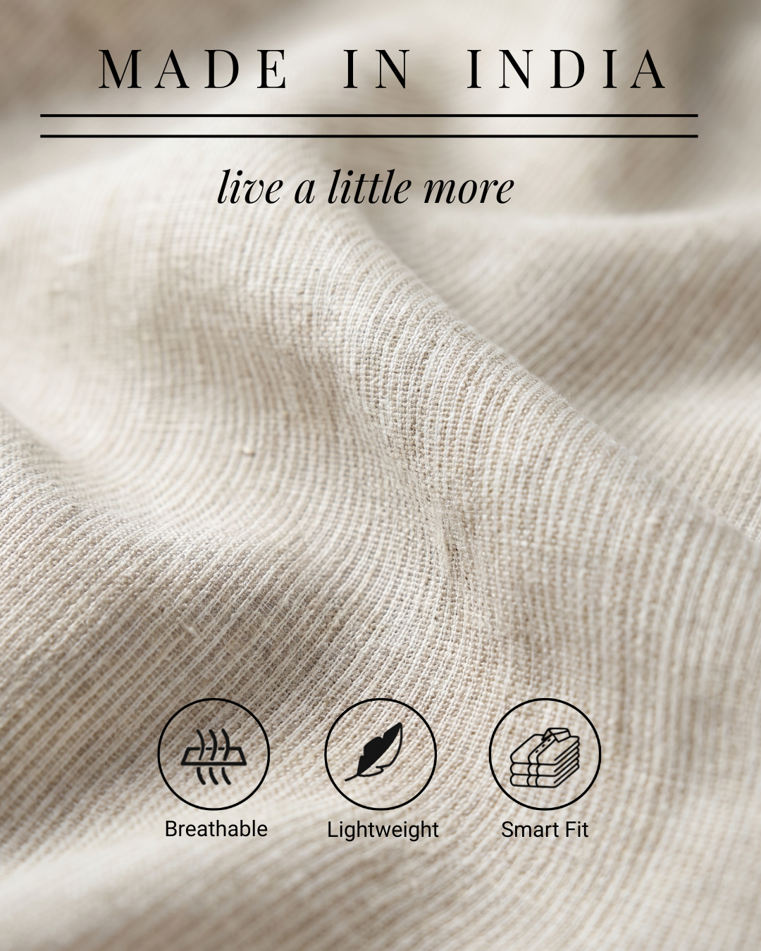 Natural Linen Blend Pinstripe Shirt
