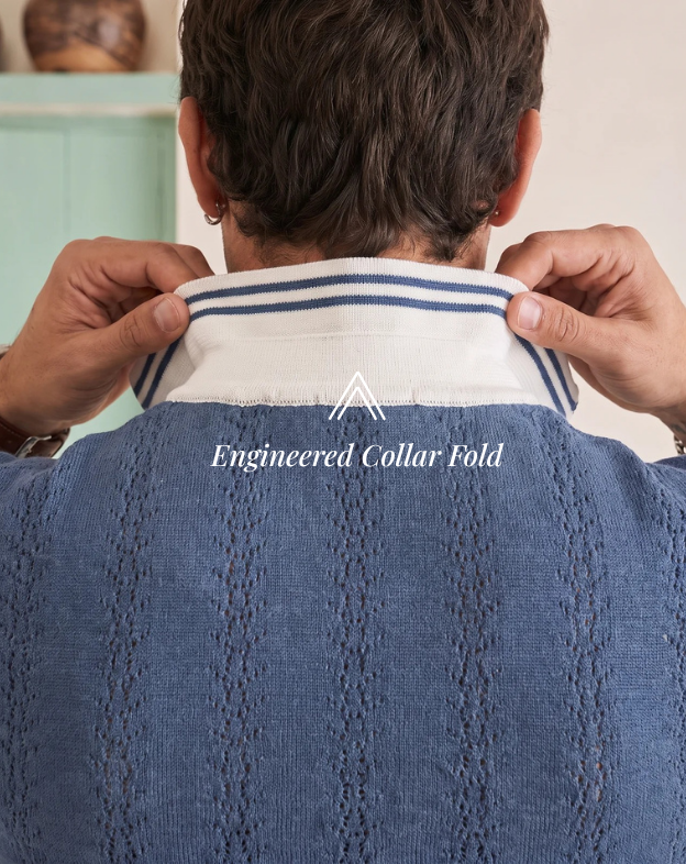 Harbour Blue Mill Varsity V-Polo