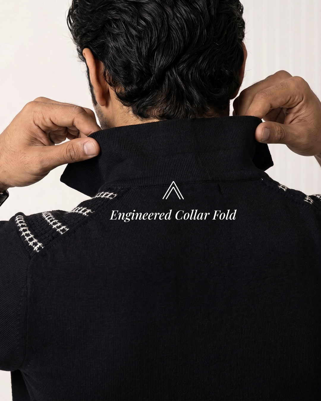Ink Black Trackline V-Polo