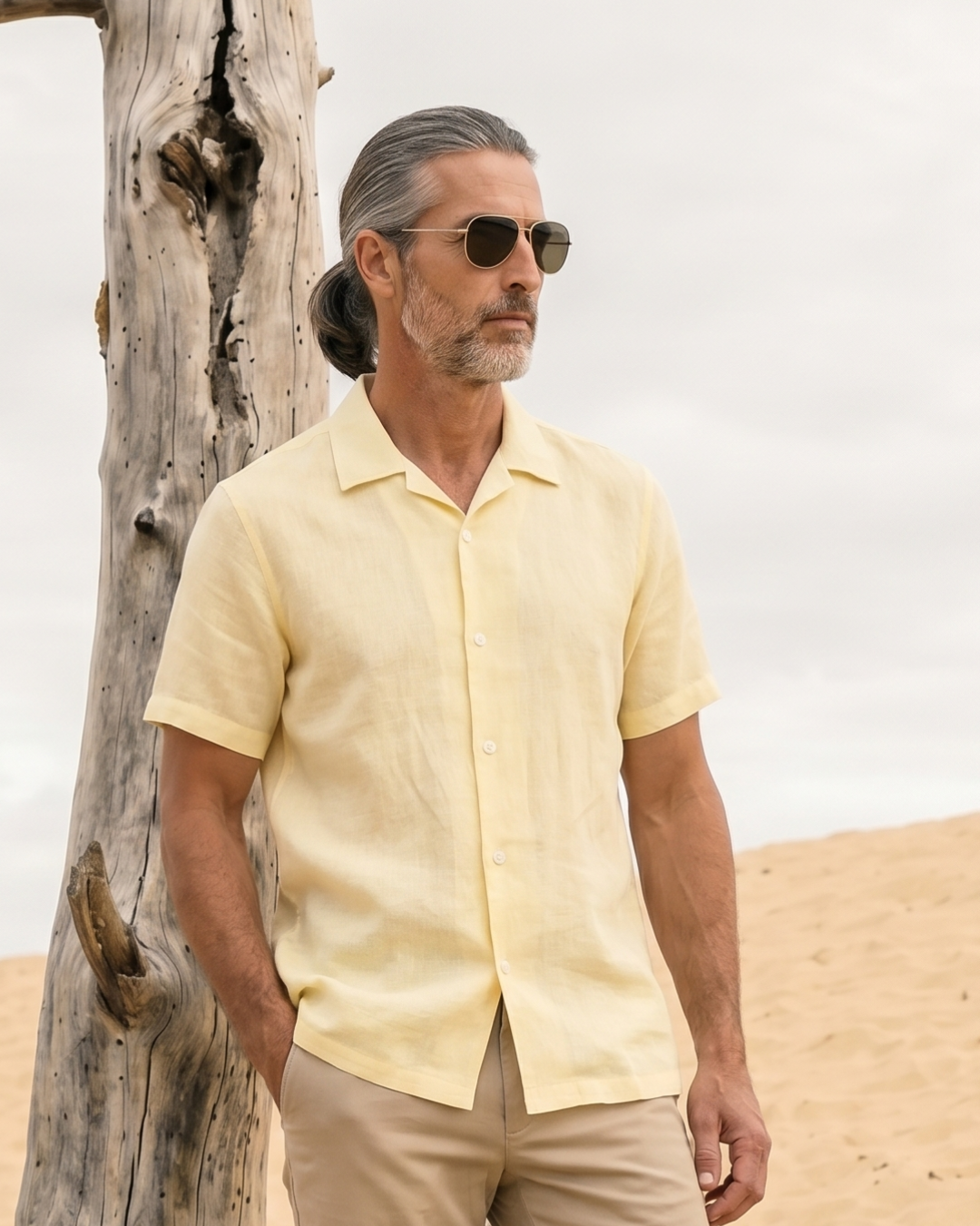 Soft Butter Cuban Collar Shirt