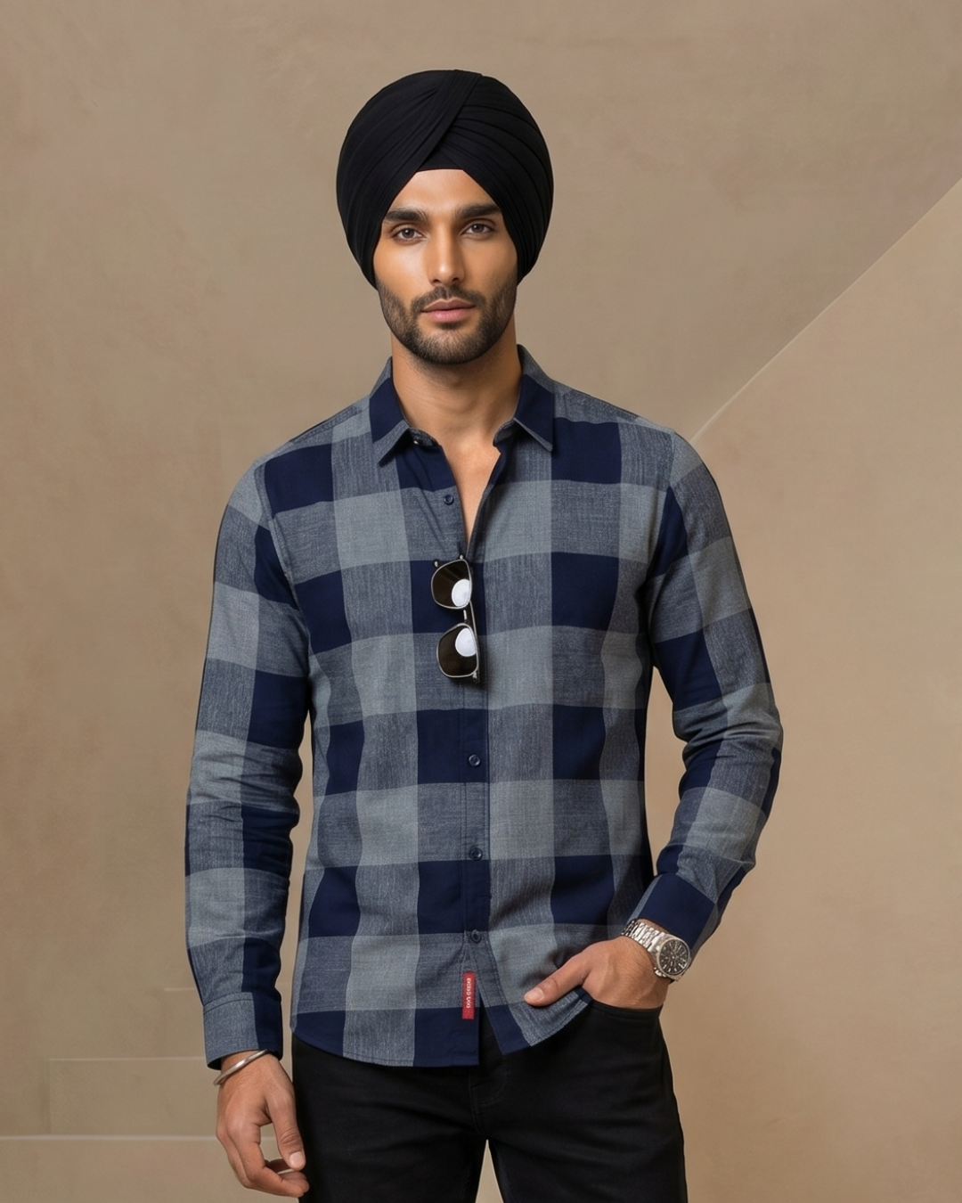 Midnight Blue Buffalo Check Shirt