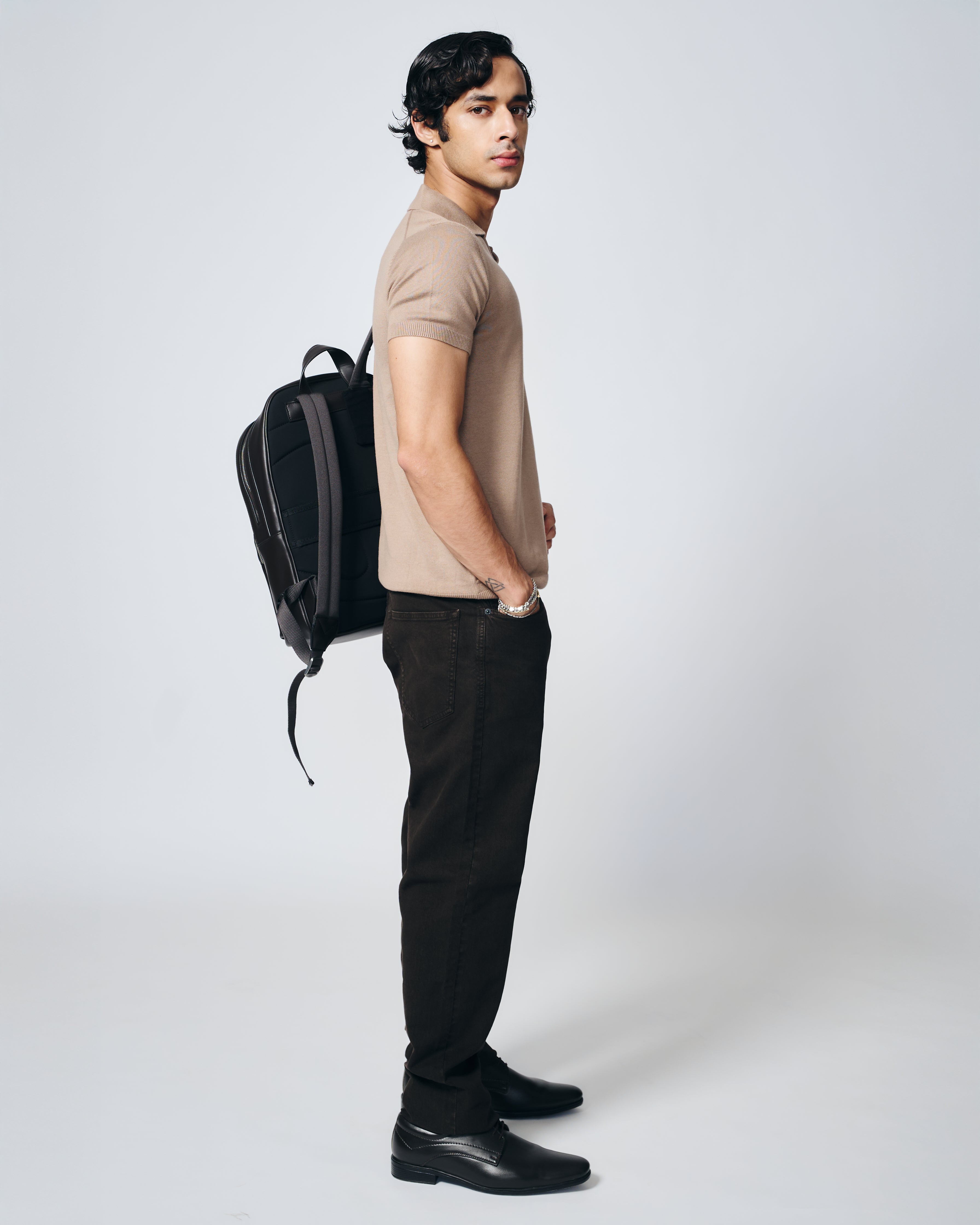 Warm Tan Piqué All Day U-Polo - Cotton Bamboo - I