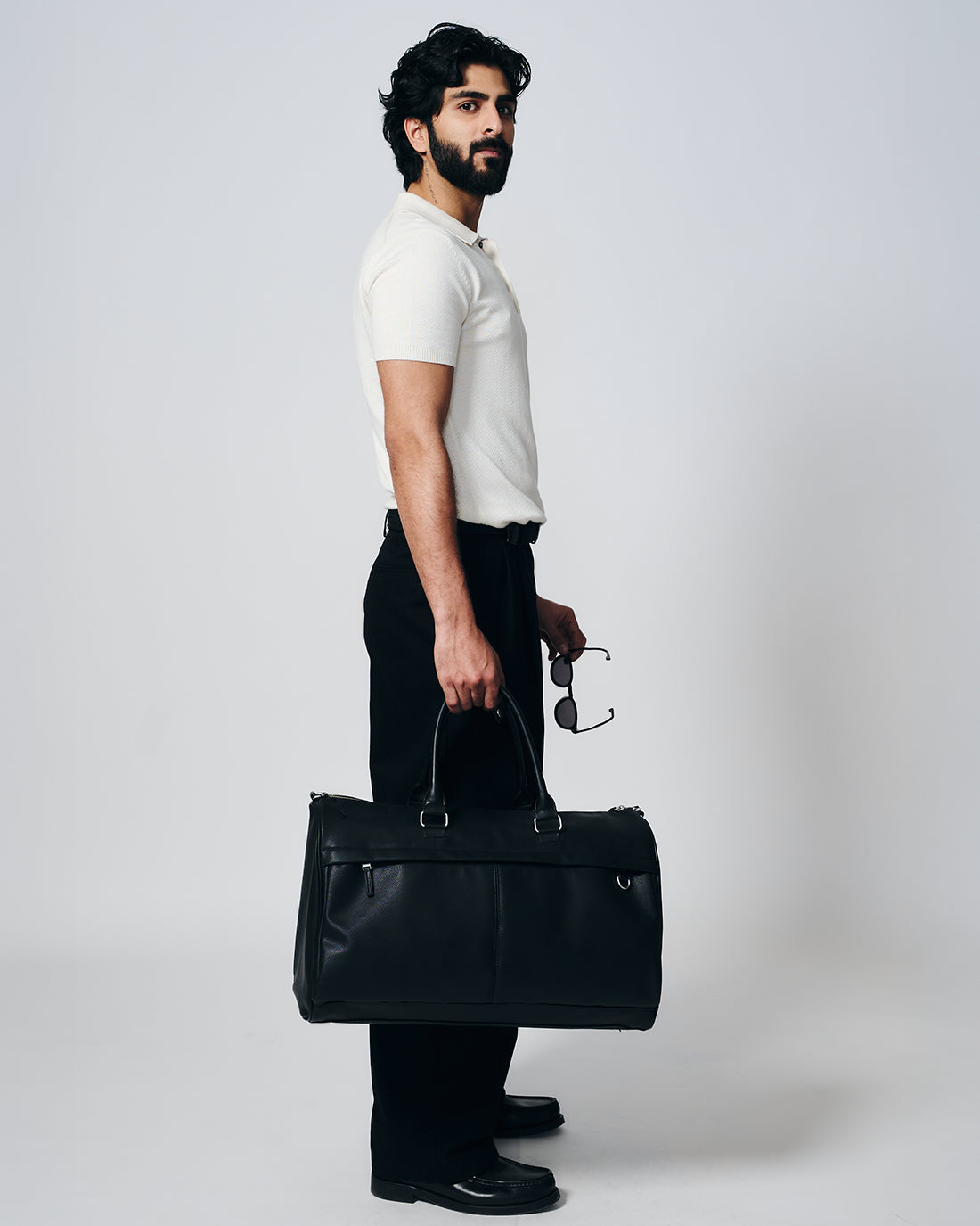 Soft White Waffle B-Polo - Cotton Bamboo - I