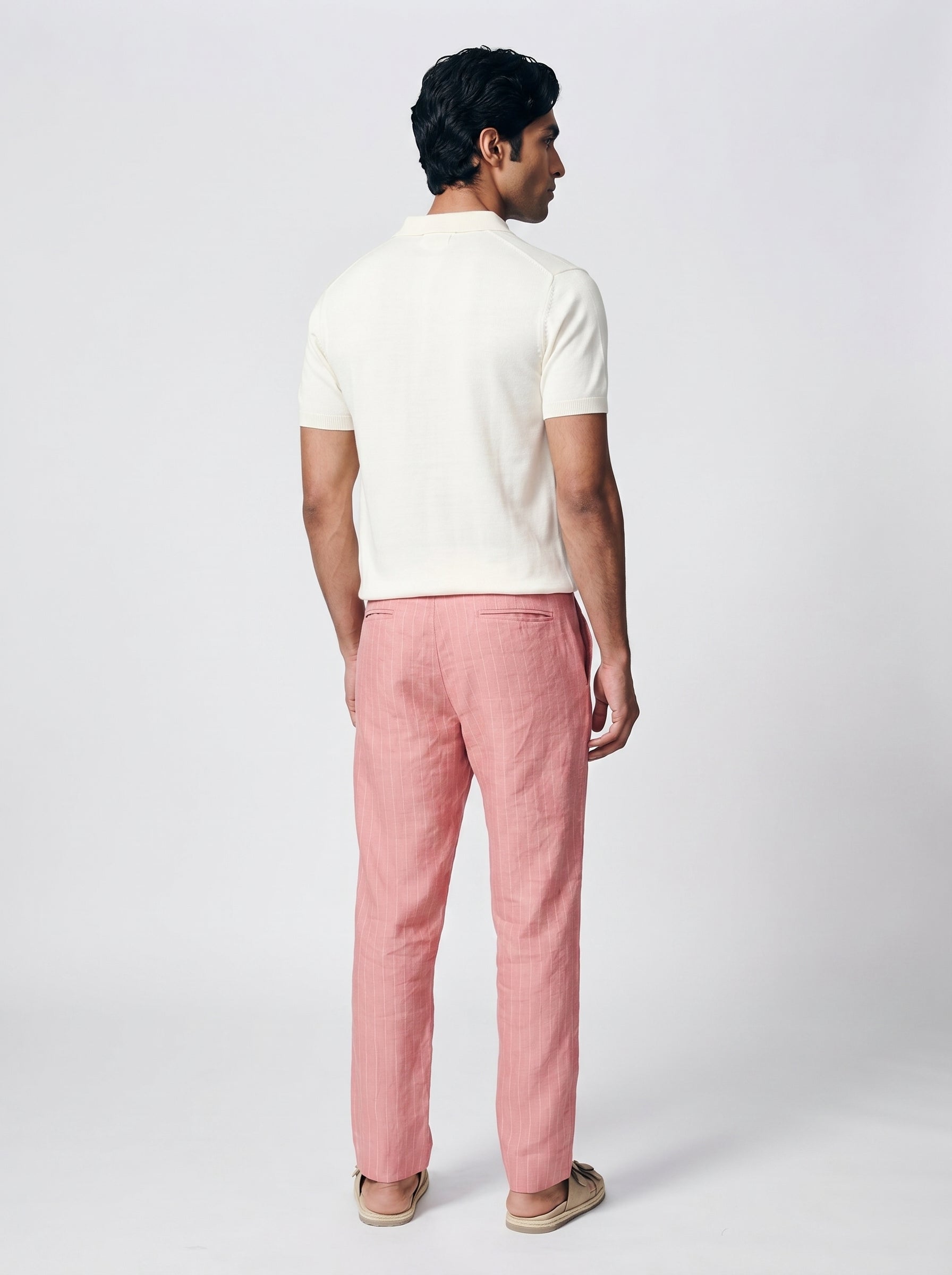 Soft White Cotton-Bamboo Signature Polo