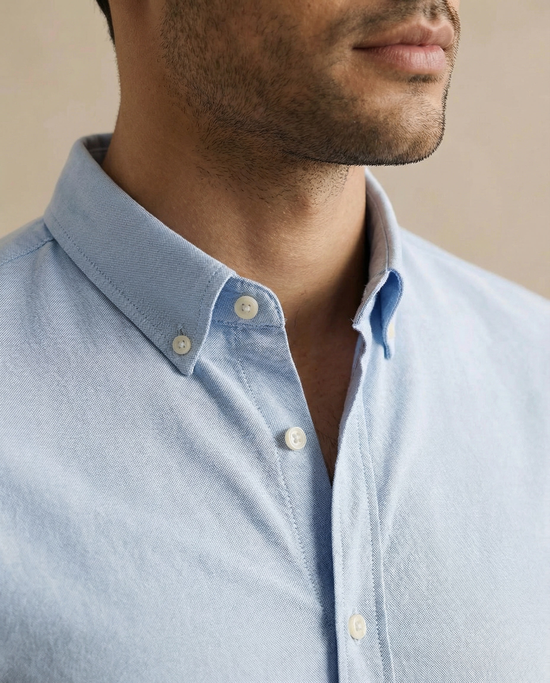 Powder Blue Oxford Chambray Shirt