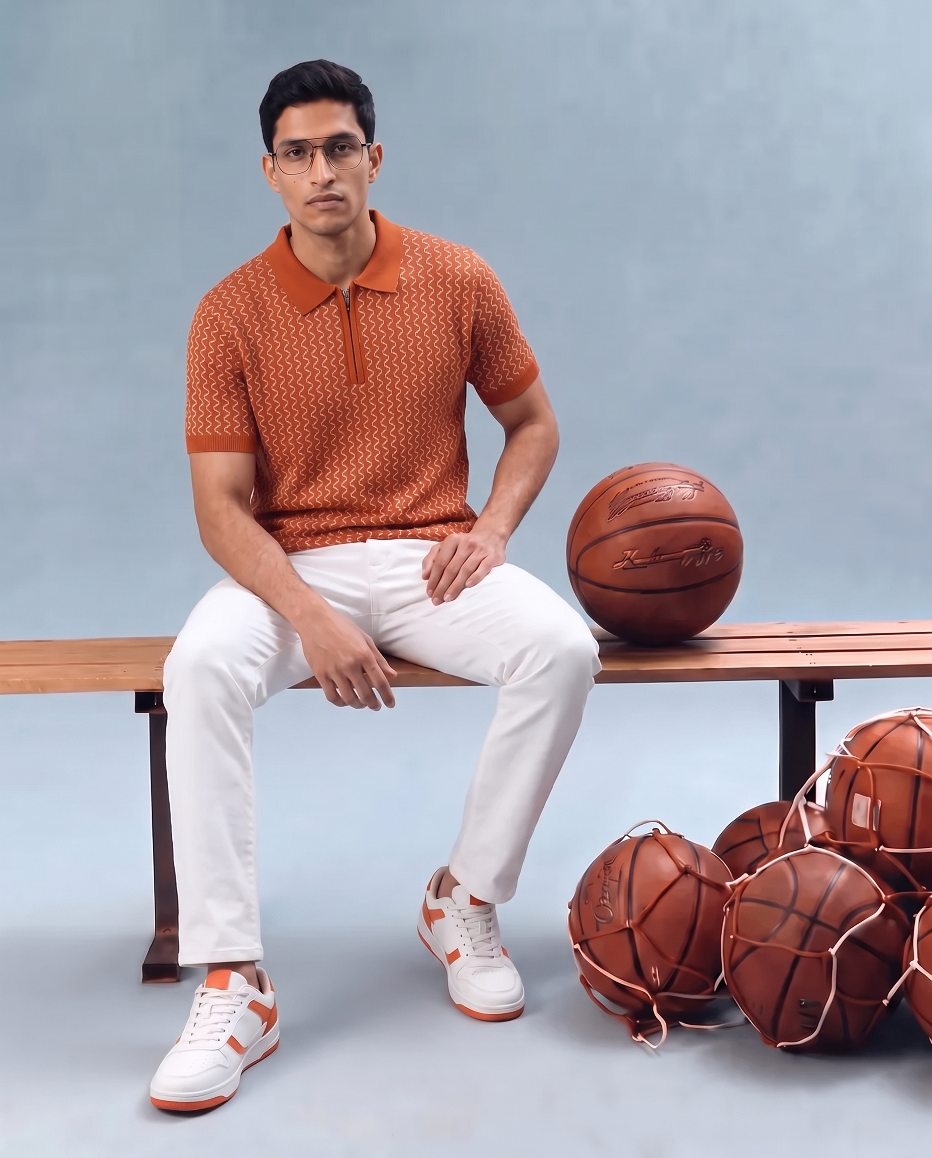 Burnt Sienna Waveline Z-Polo