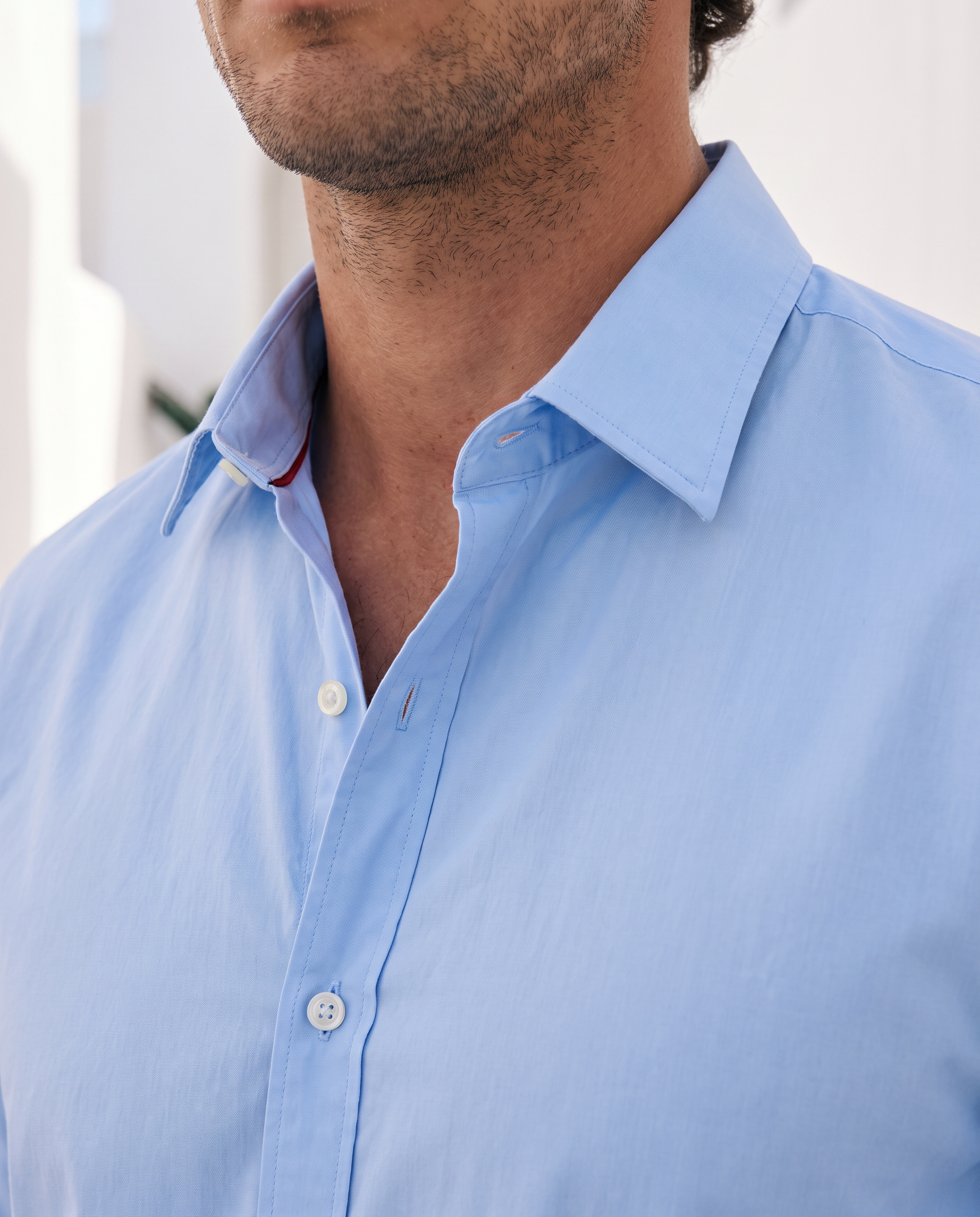 Sky Blue Oxford Chambray Shirt