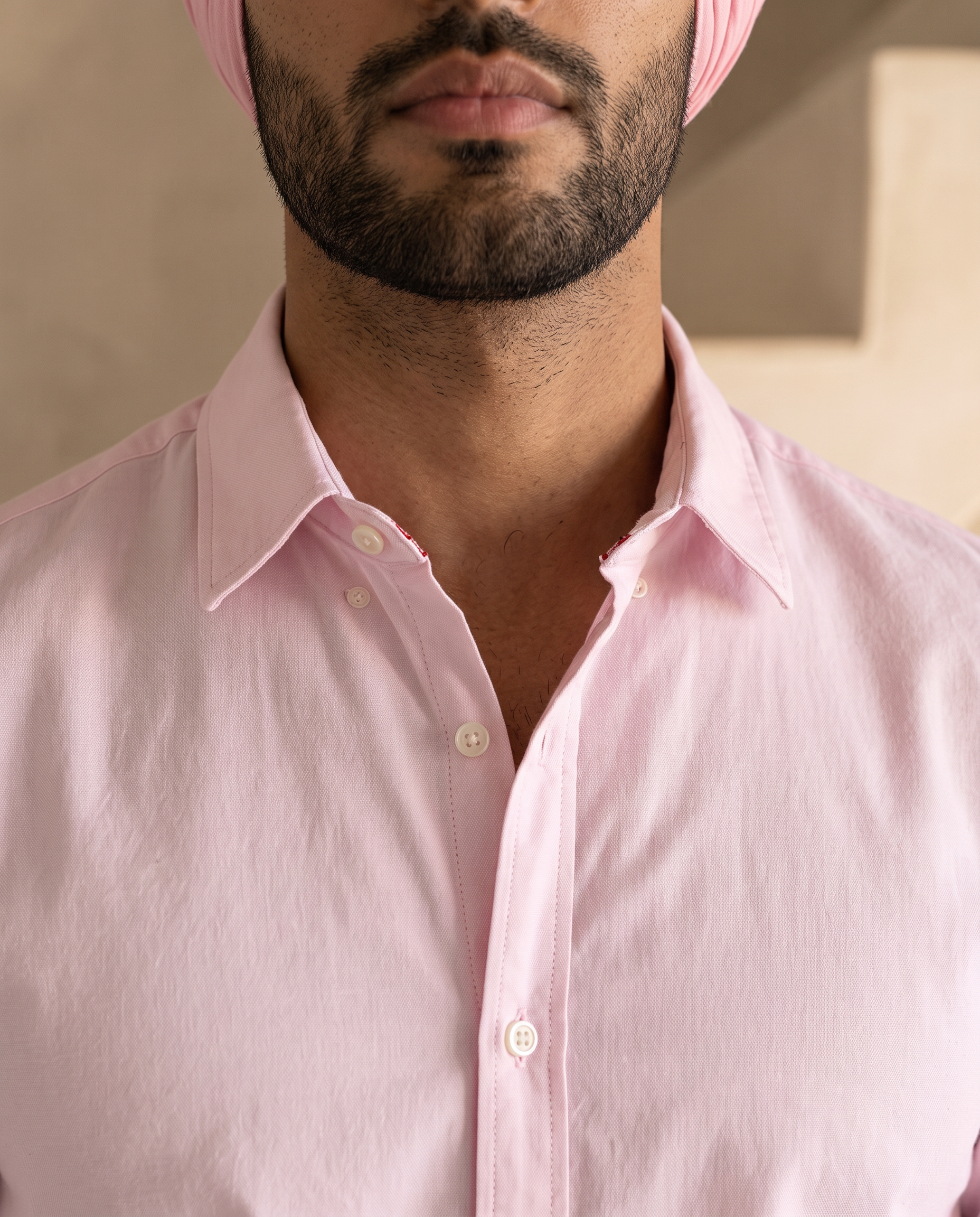Soft Pink Oxford Chambray Shirt