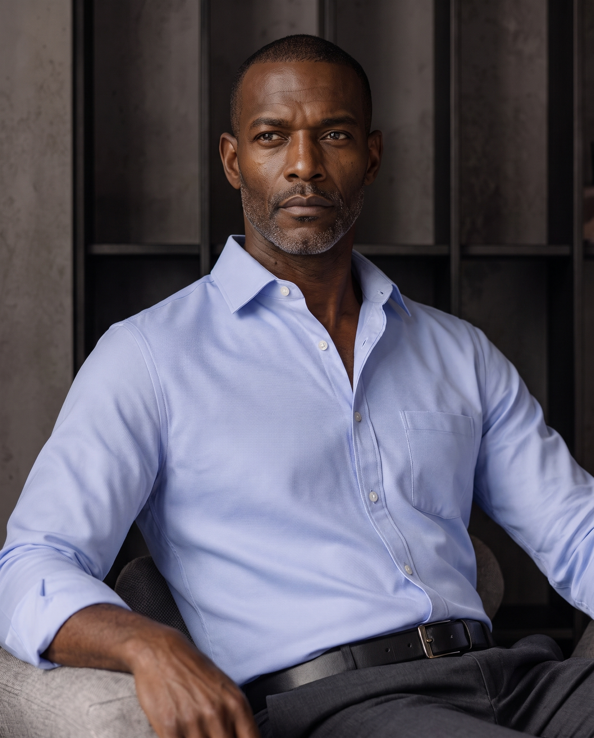 Powder Blue Flex Twill Shirt