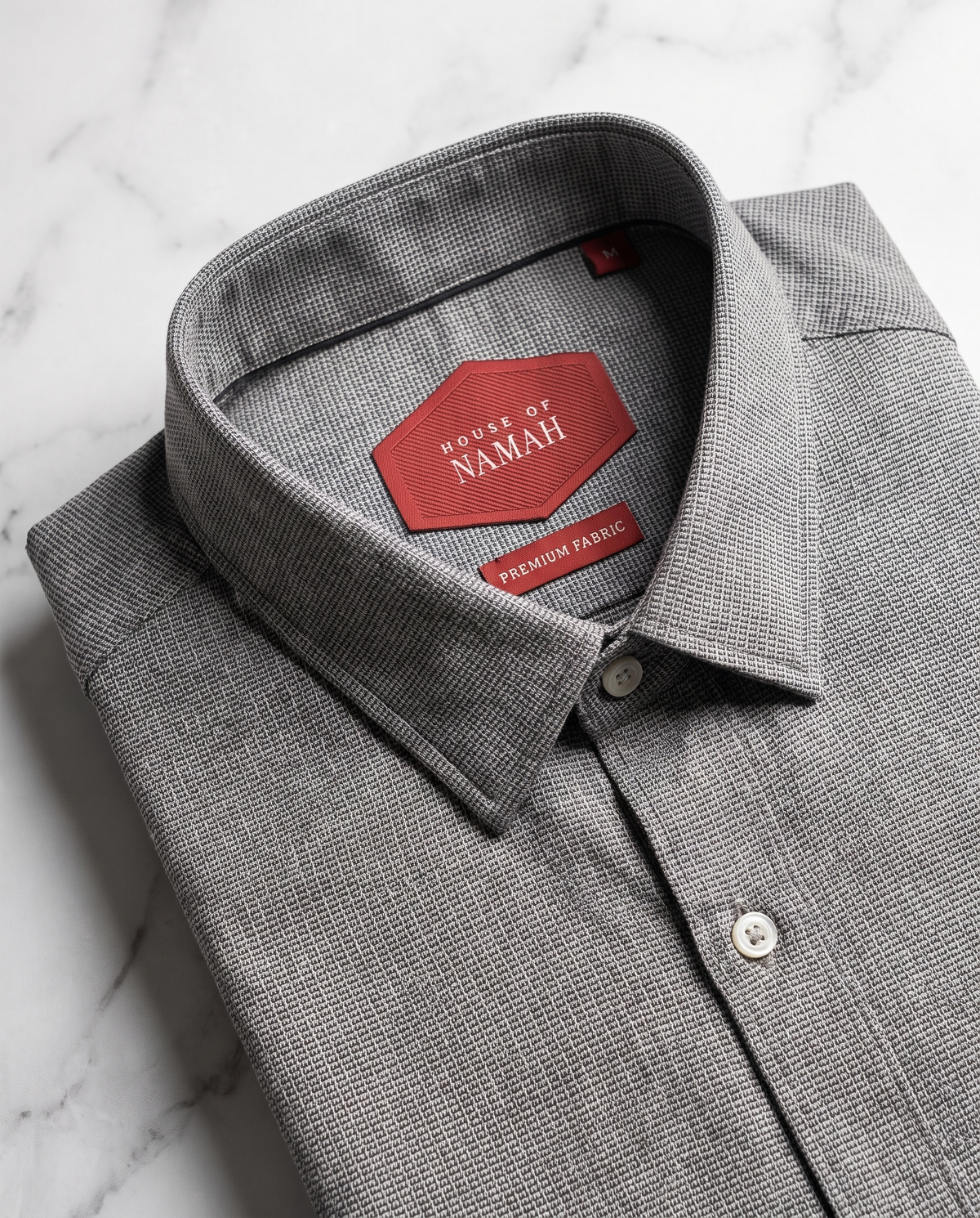 Slate Grey Dobby Weave Shirt