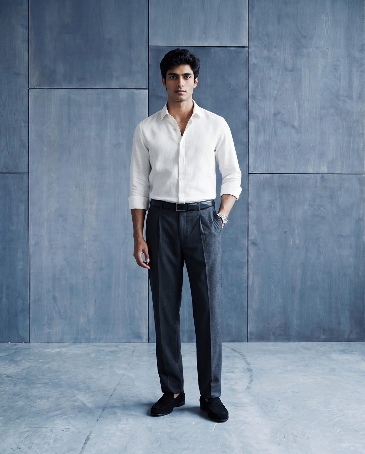 Ivory White Cosmo Linen Blend Shirt