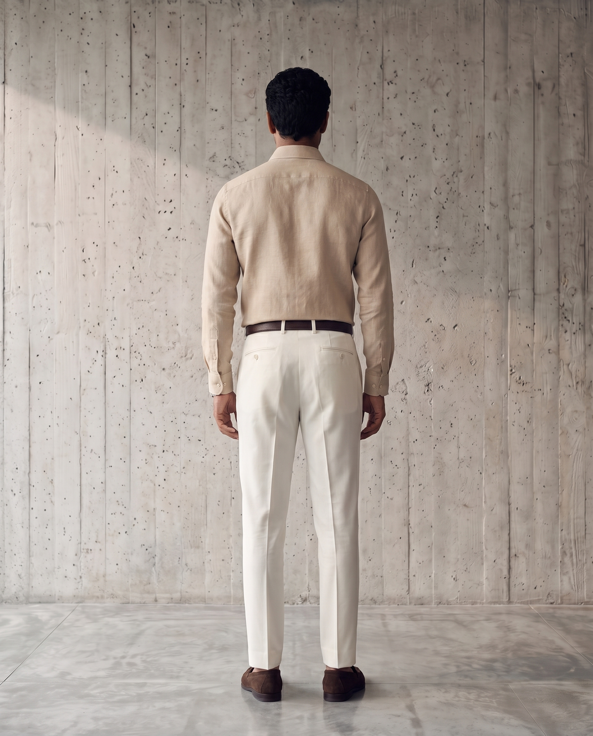 Warm Tan Cosmo Linen Blend Shirt